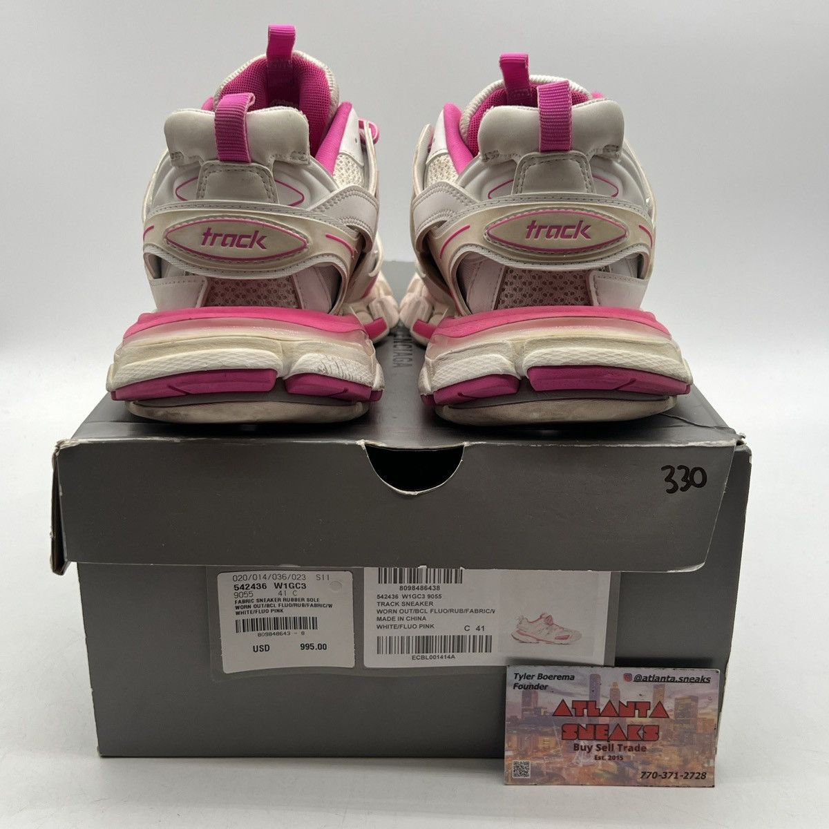 Balenciaga Balenciaga Wmns track sneaker white fluo pink Size US 11 / EU 44 - 3 Thumbnail