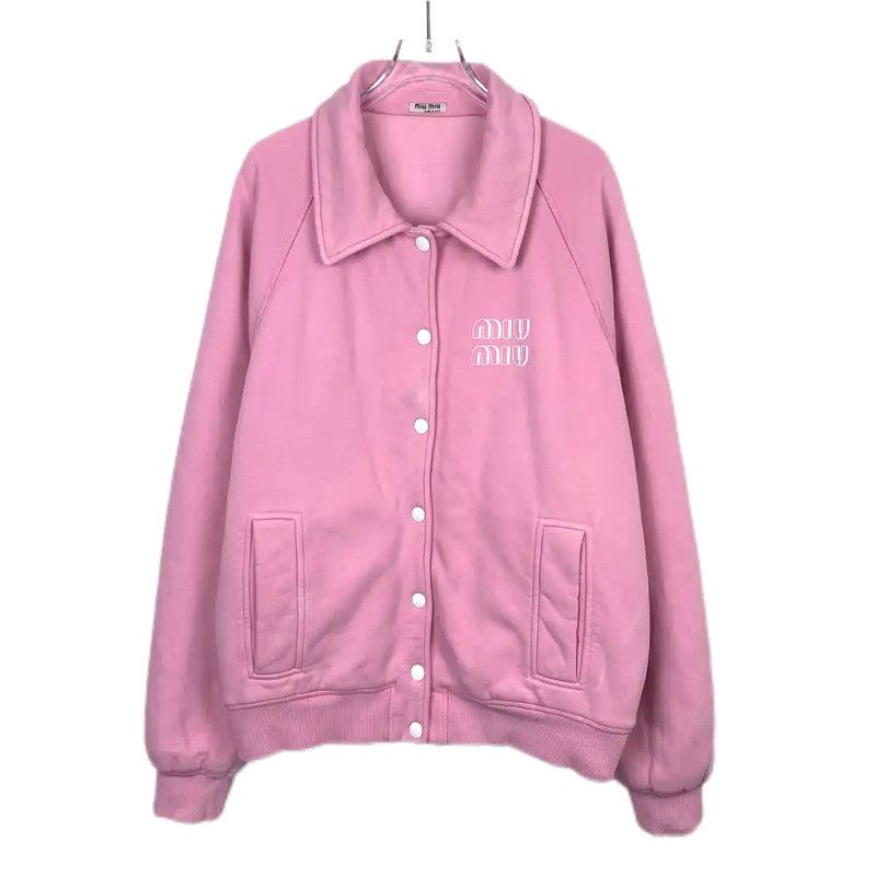 Miu Miu Miu Miu Pink Cotton Women's Jacket 0089 Size M / US 6-8 / IT 42-44 - 1 Thumbnail