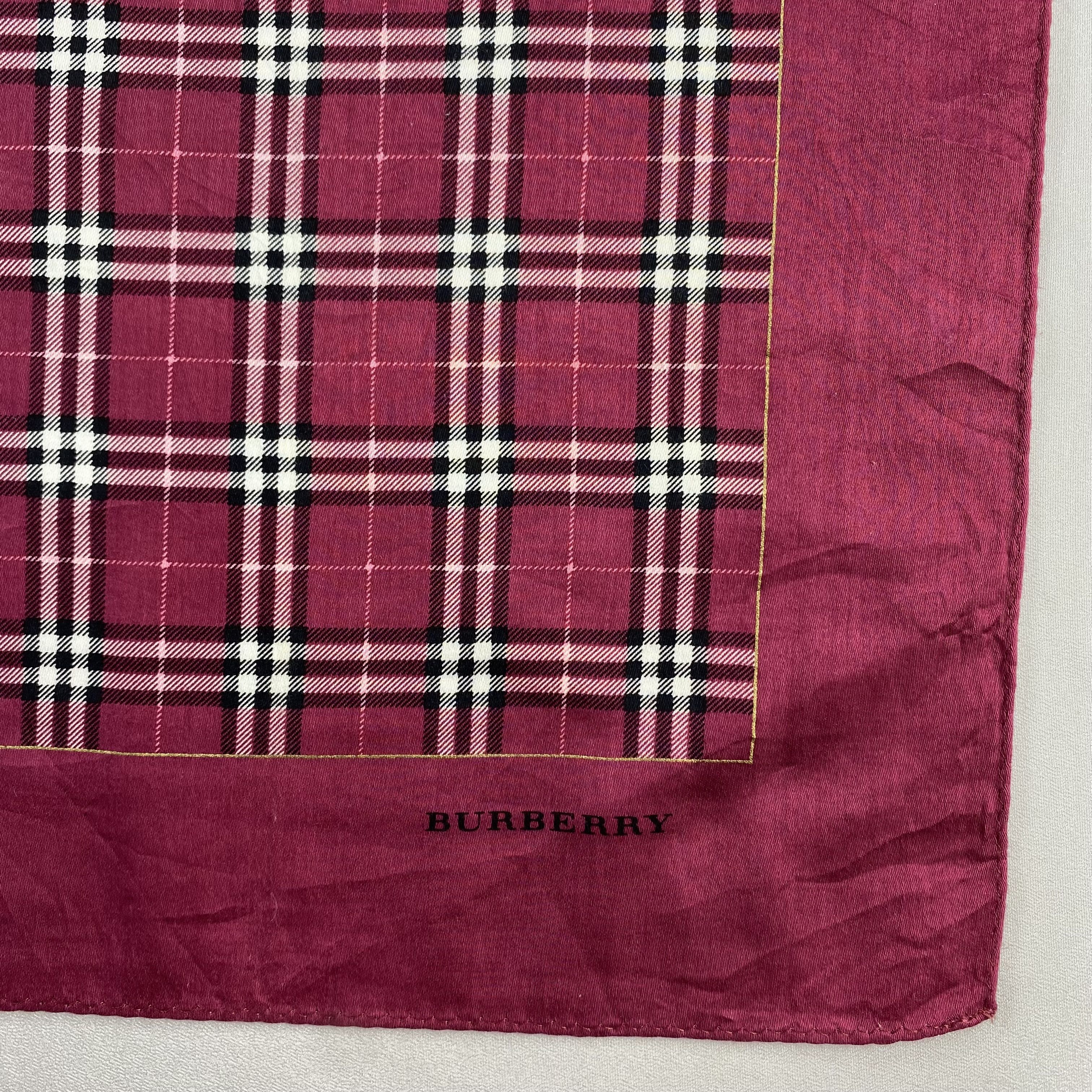 Burberry × Vintage Burberry Handkerchief / Neckerchief / Bandana-P1558 Size ONE SIZE - 3 Thumbnail