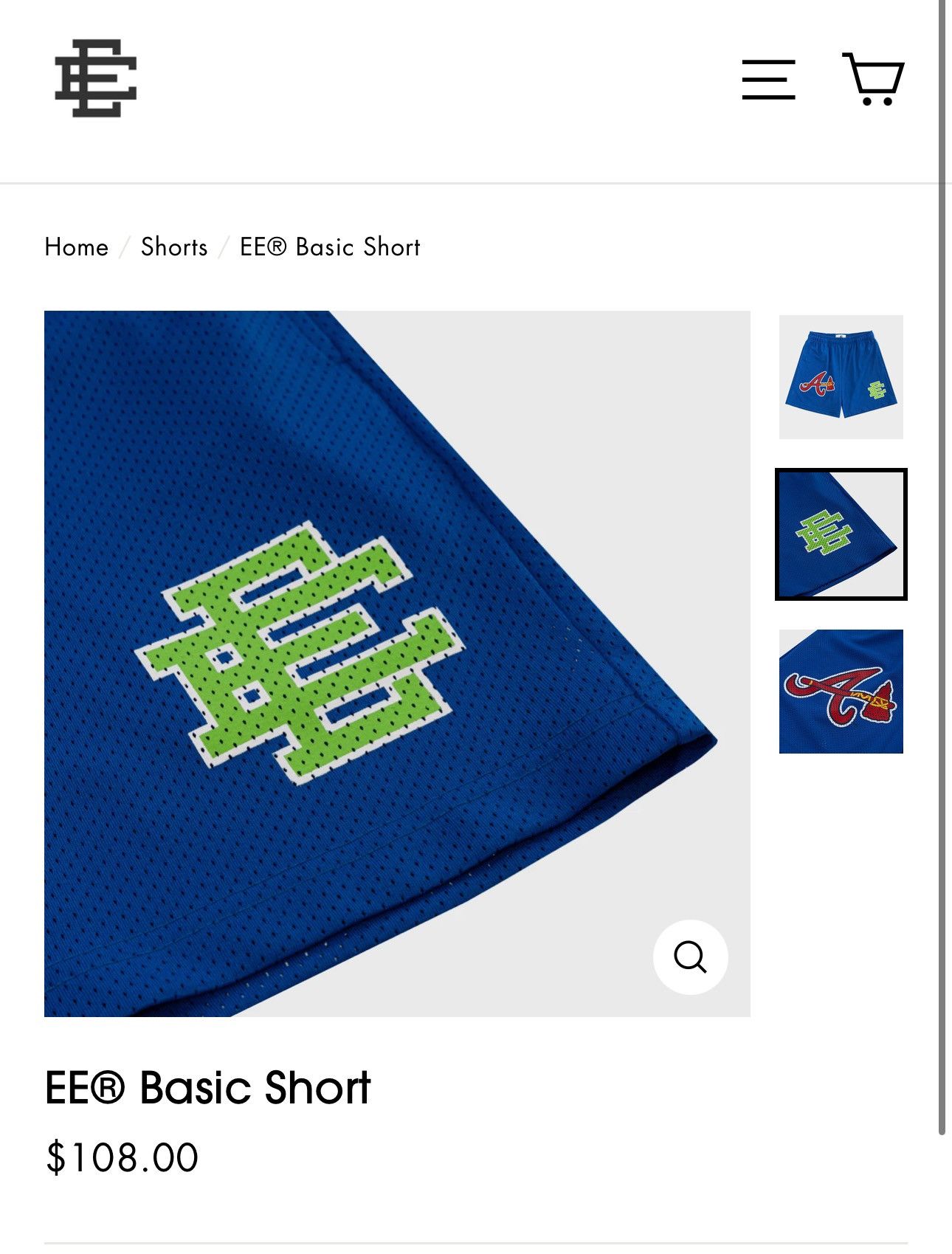 Eric Emanuel Eric Emanuel Atlanta Braves Basic Shorts XL Size US 36 / EU 52 - 8 Thumbnail
