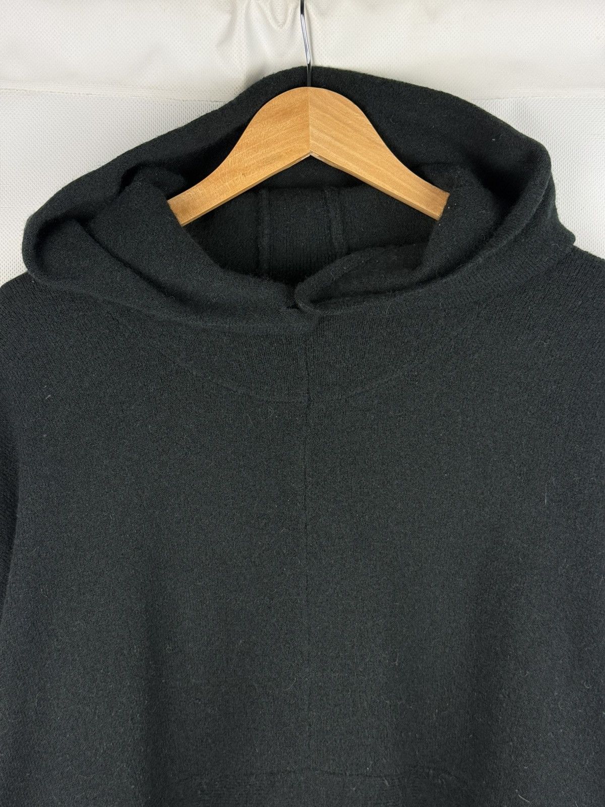 Rundholz Avant-Garde Lagenlook Oversized Wool Hooded Sweater Pullover Size S / US 4 / IT 40 - 8 Thumbnail