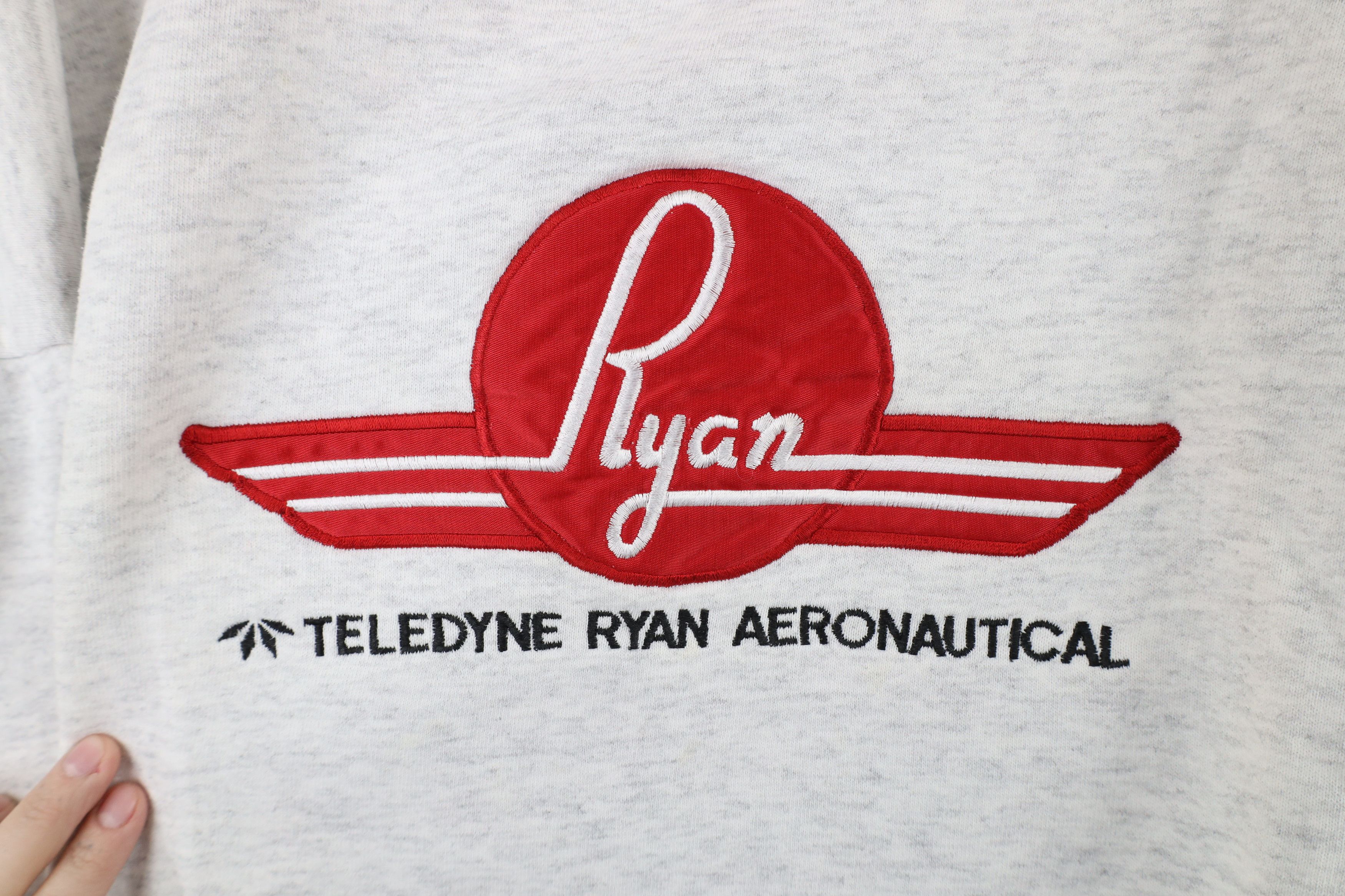 Vintage Vintage 90s Teledyne Ryan Aeronautical Sweatshirt Gray USA Size US XXL / EU 58 / 5 - 7 Thumbnail