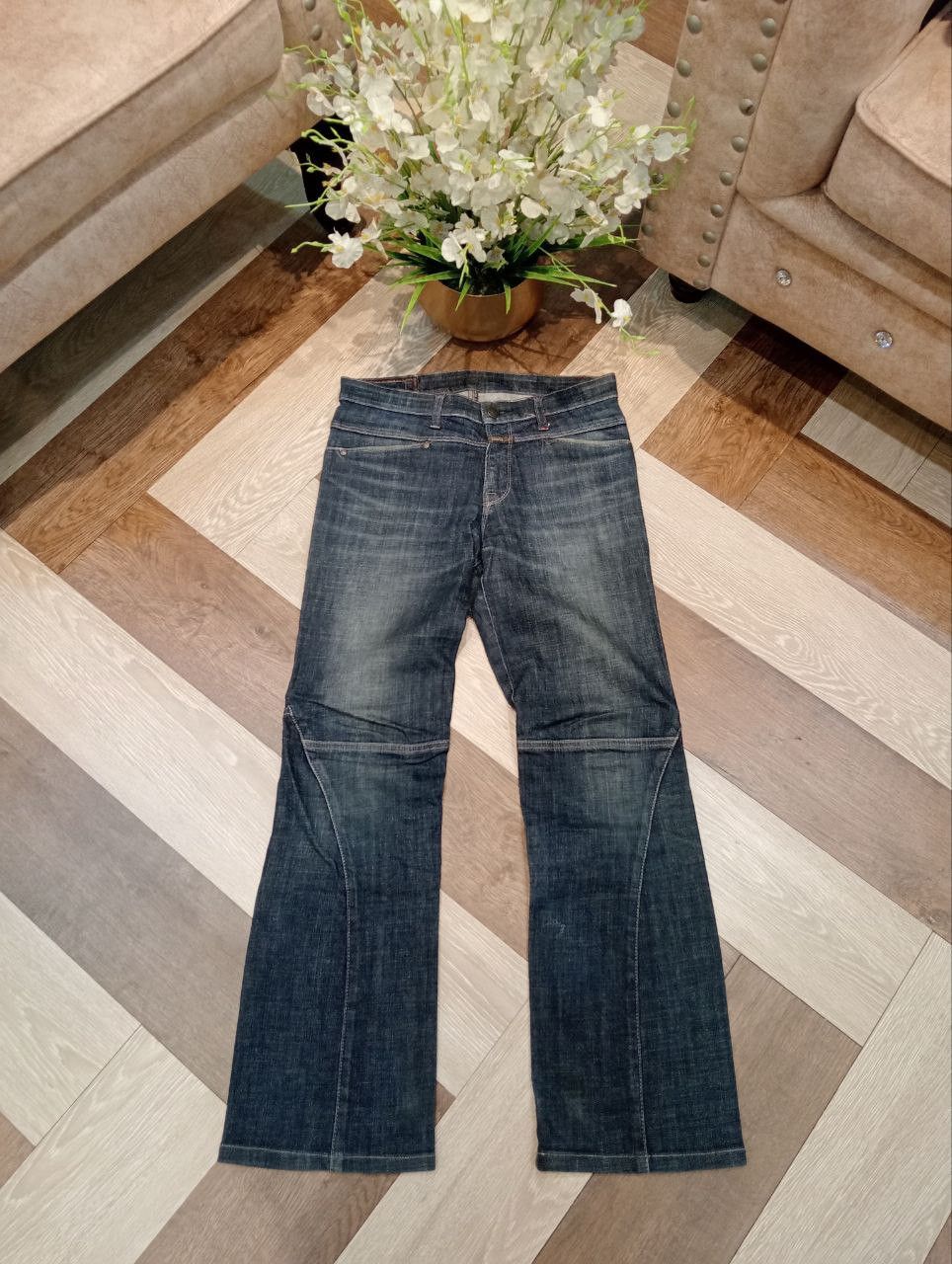 MARITHE FRANCOIS GIRBAUD FLARED STRETCH JEANS - SIZE S
