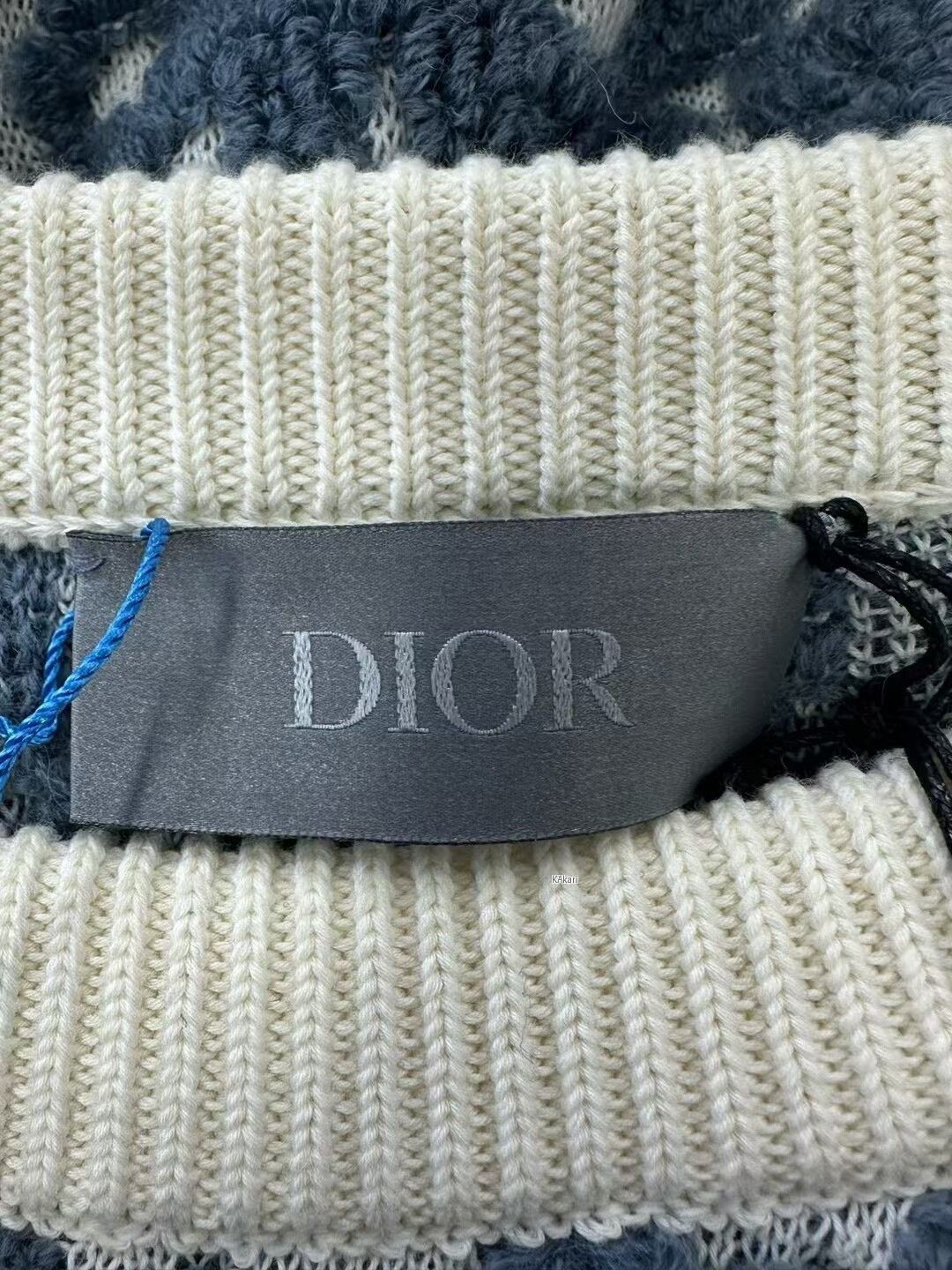 Dior Dior Blue White Monogram Zip Knit Sweater Size US XL / EU 56 / 4 - 3 Thumbnail