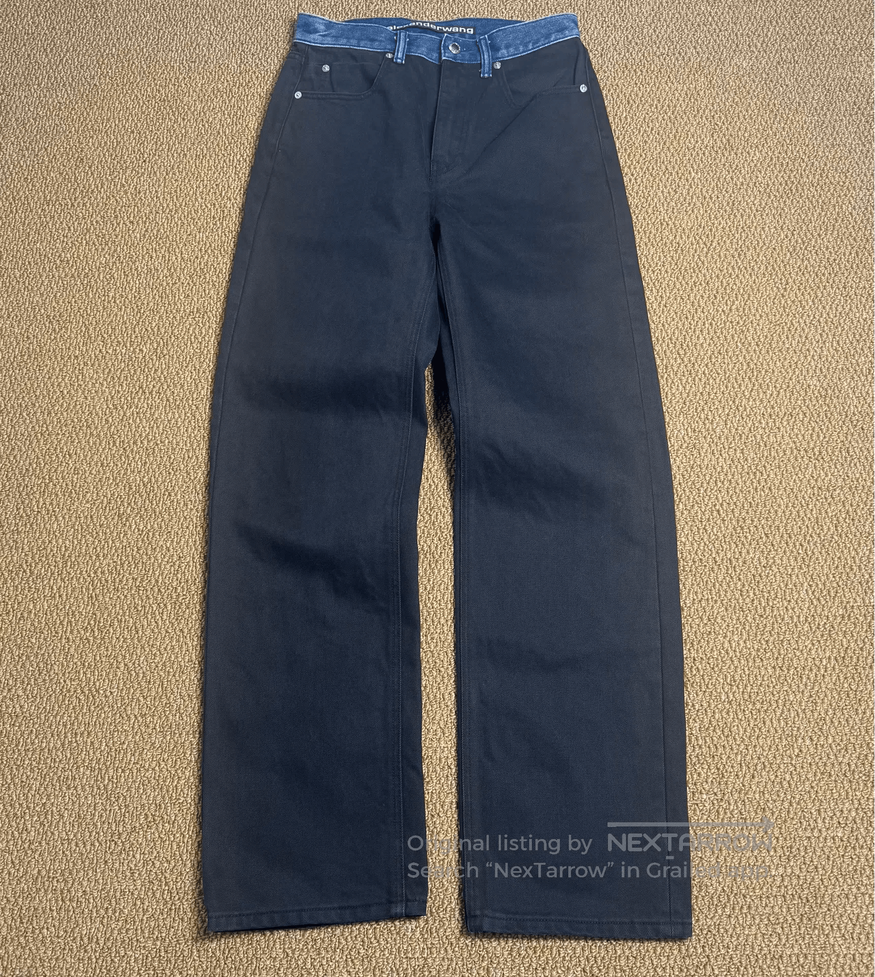 Alexander Wang Black Denim Pants.