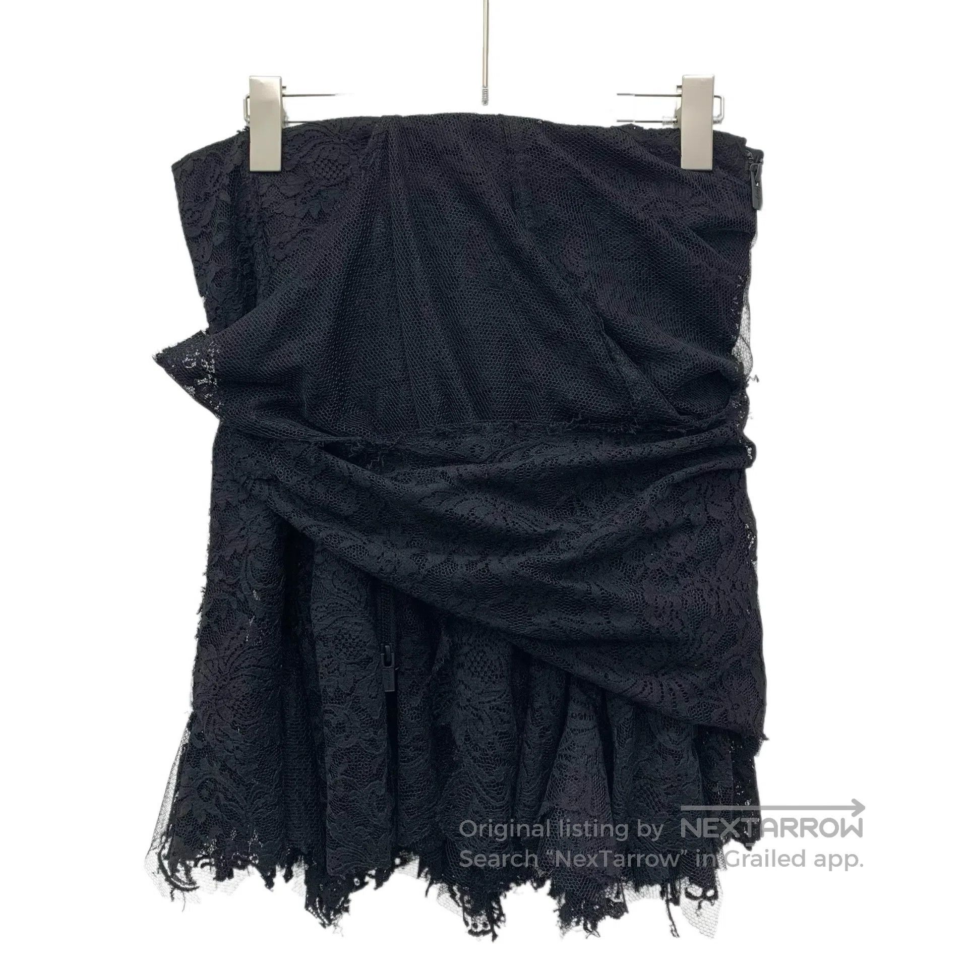Yohji Yamamoto Yohji Yamamoto Black lace floral embroidery cotton bandeau Size M / US 6-8 / IT 42-44 - 2 Thumbnail