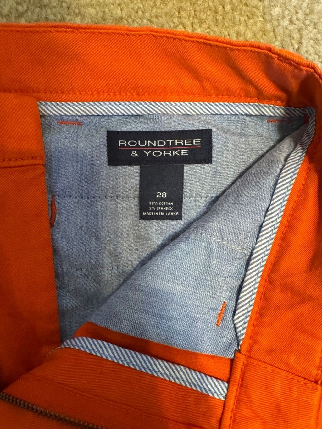 Roundtree & Yorke Men's Tangerine Shorts sz 28 inseam 8.5in Size US 28 / EU 44 - 3 Thumbnail