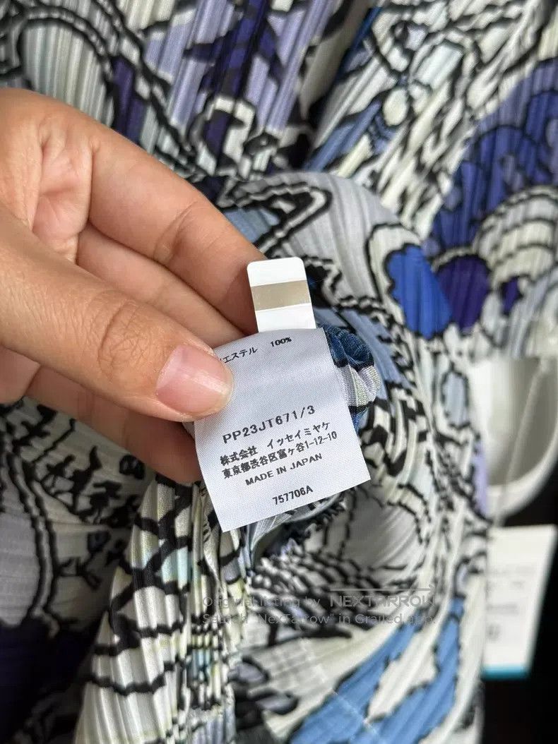 Issey Miyake Issey Miyake Blue Graffiti Long Top Size L / US 10 / IT 46 - 4 Thumbnail