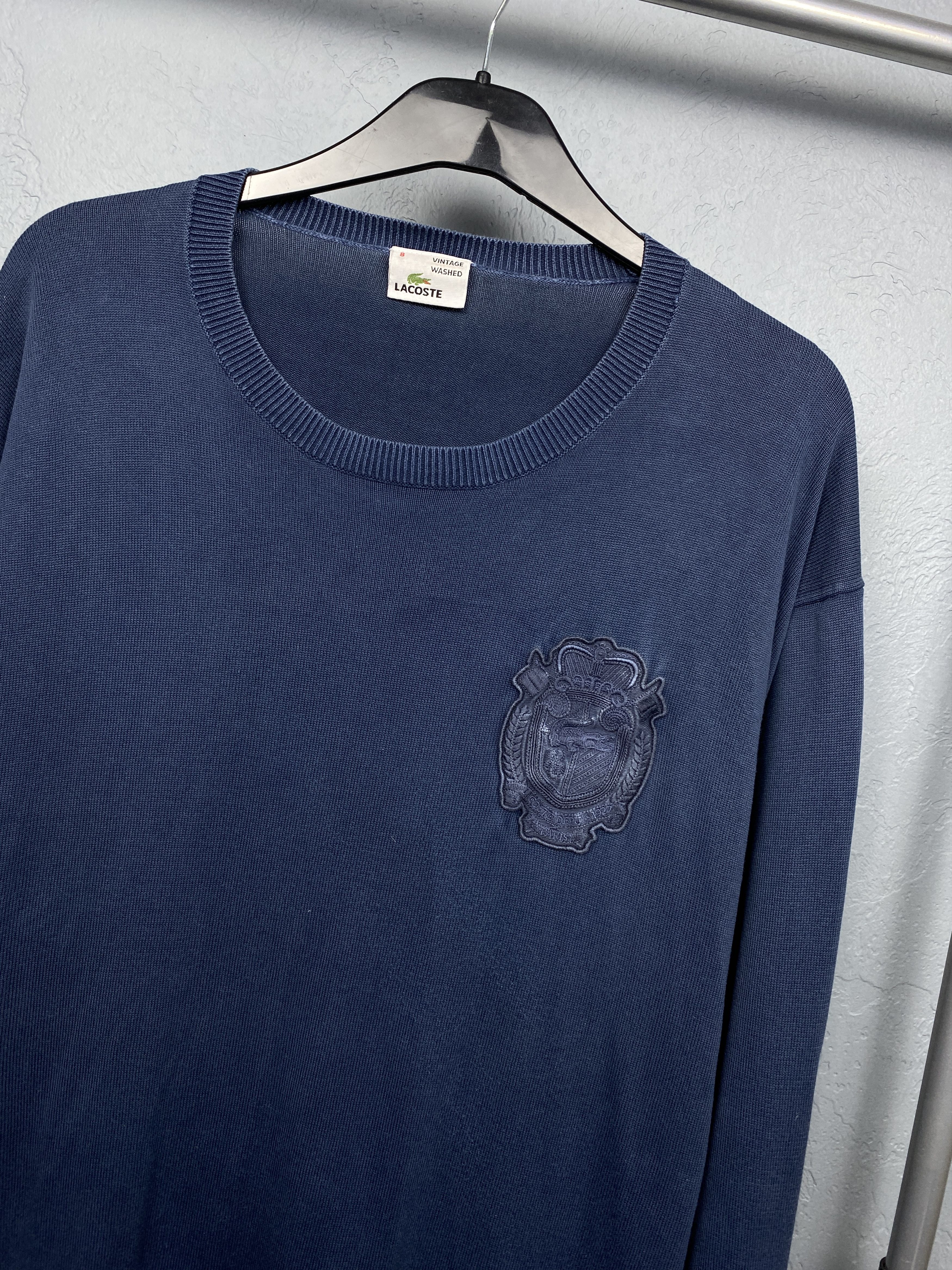 Lacoste Lacoste Vintage Washed Mens Crew Neck Sweater Size US XXL / EU 58 / 5 - 2 Thumbnail