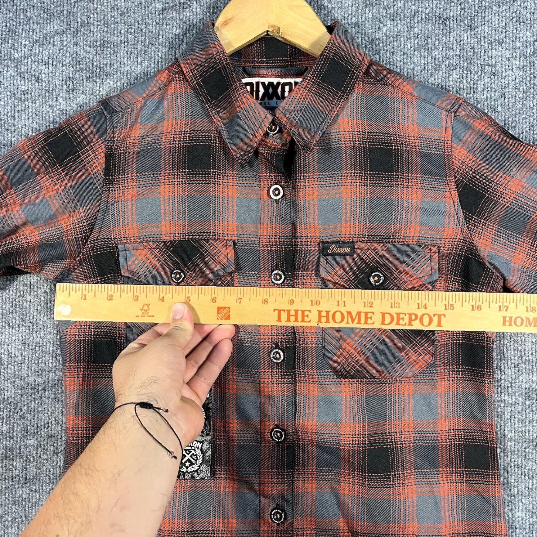 CO Dixxon Shirt Women's Small The House Of Milwaukee Plaid Multicolor Button-Up Long Sleeve Collared USA 100% Polyester Limited Ed Orange Black Size S / US 4 / IT 40 - 4 Thumbnail