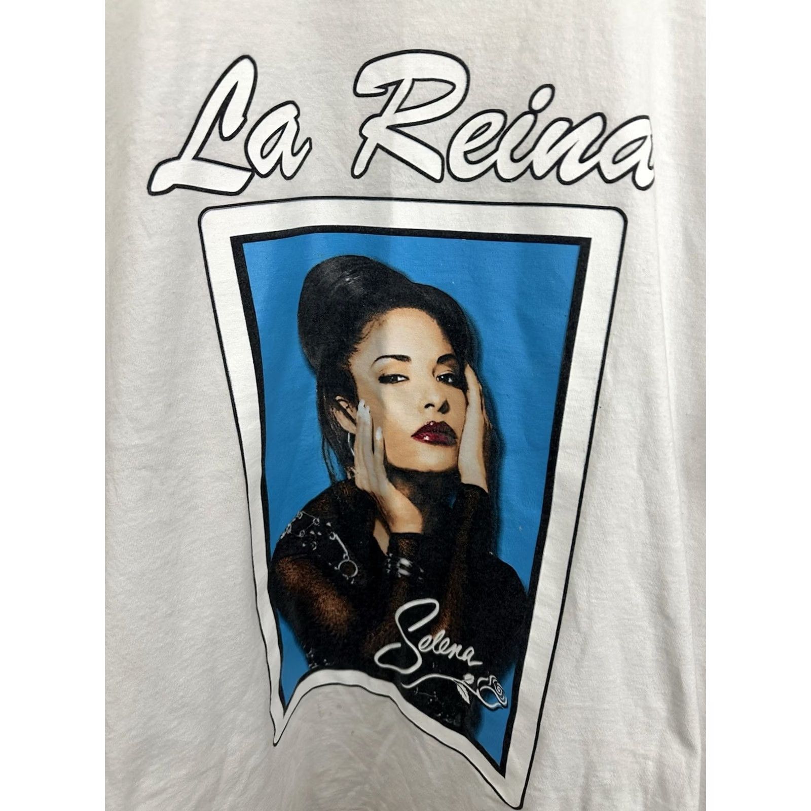 Vintage VTG Selena Quintanilla La Reina Rap Hip Hop Heavy Cotton T-Shirt XL White Mens Shirt Size US XL / EU 56 / 4 - 4 Thumbnail