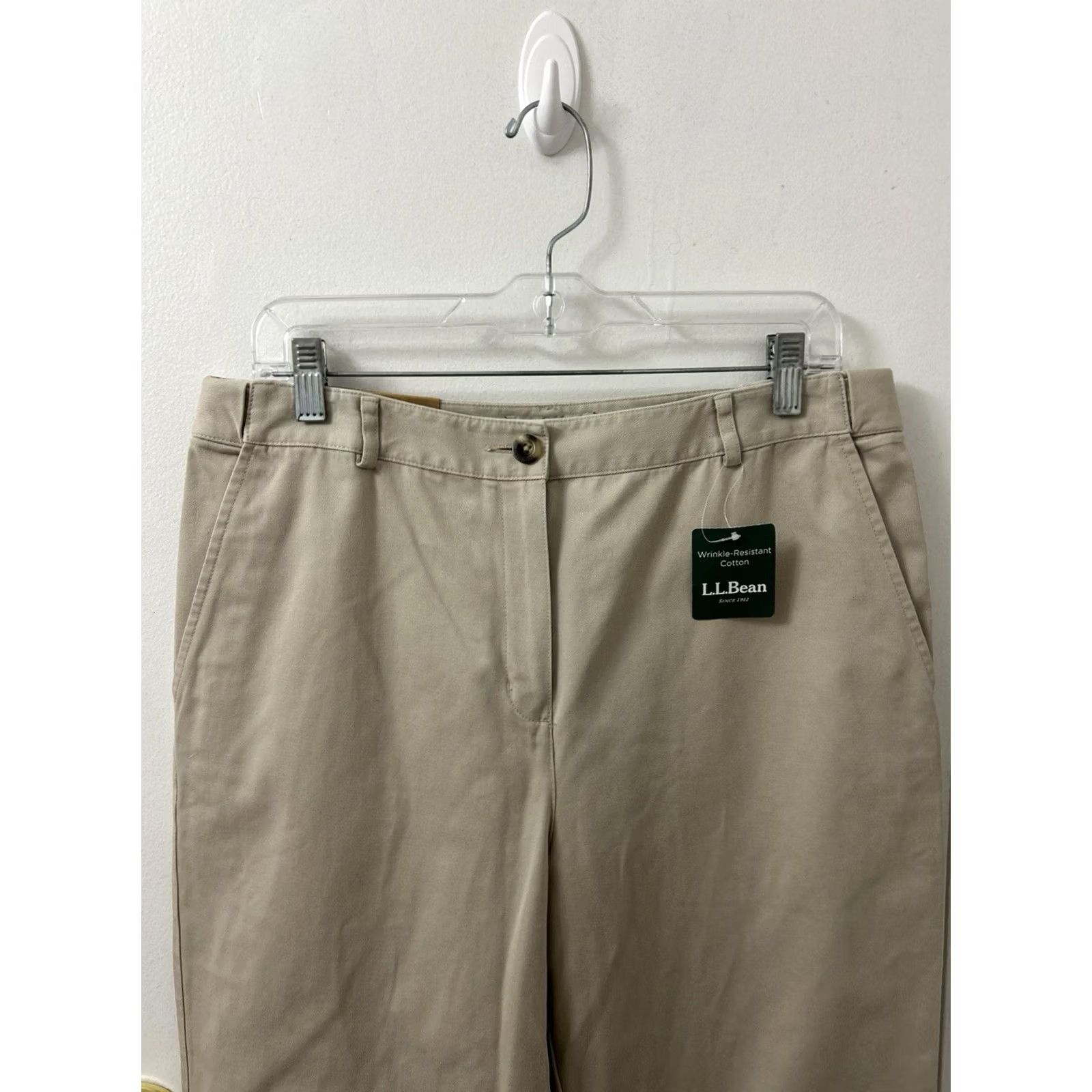 Vintage L.L.Bean Bayside Pants Womens 12x30 Tan Classic Fit Straight Wrinkle Resistant 277330 Size 34" / US 12 / IT 48 - 7 Thumbnail