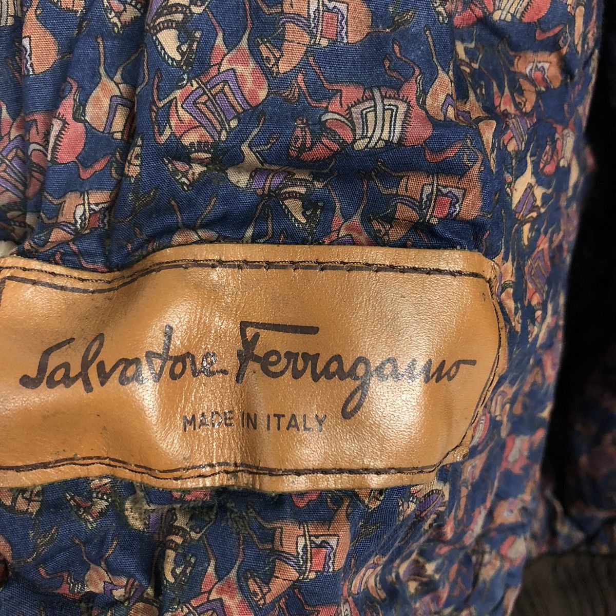 Salvatore Ferragamo 📌Vintage Genuine Leather Jacket Salvatore Ferragamo Italy Size US M / EU 48-50 / 2 - 20 Thumbnail