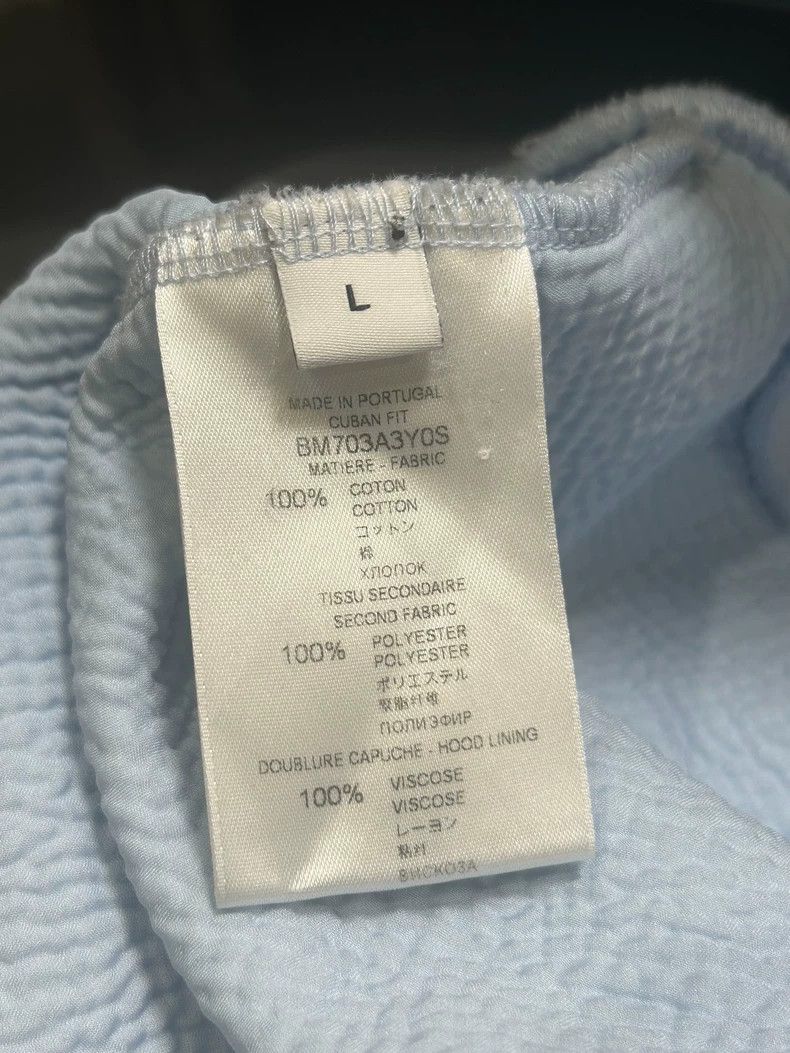 Givenchy Givenchy Ripped Hoodie with Hood Haze Blue L Size Size US L / EU 52-54 / 3 - 4 Thumbnail