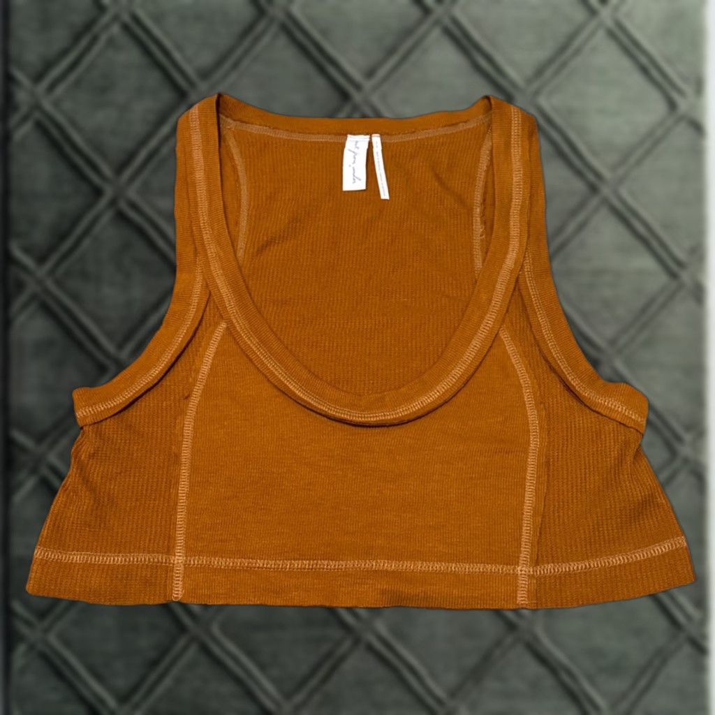 Urban Outfitters Urban Outfitters Out From Under Orange Rust Ribbed Crop Tank Top Size Small Size S / US 4 / IT 40 - 1 Thumbnail