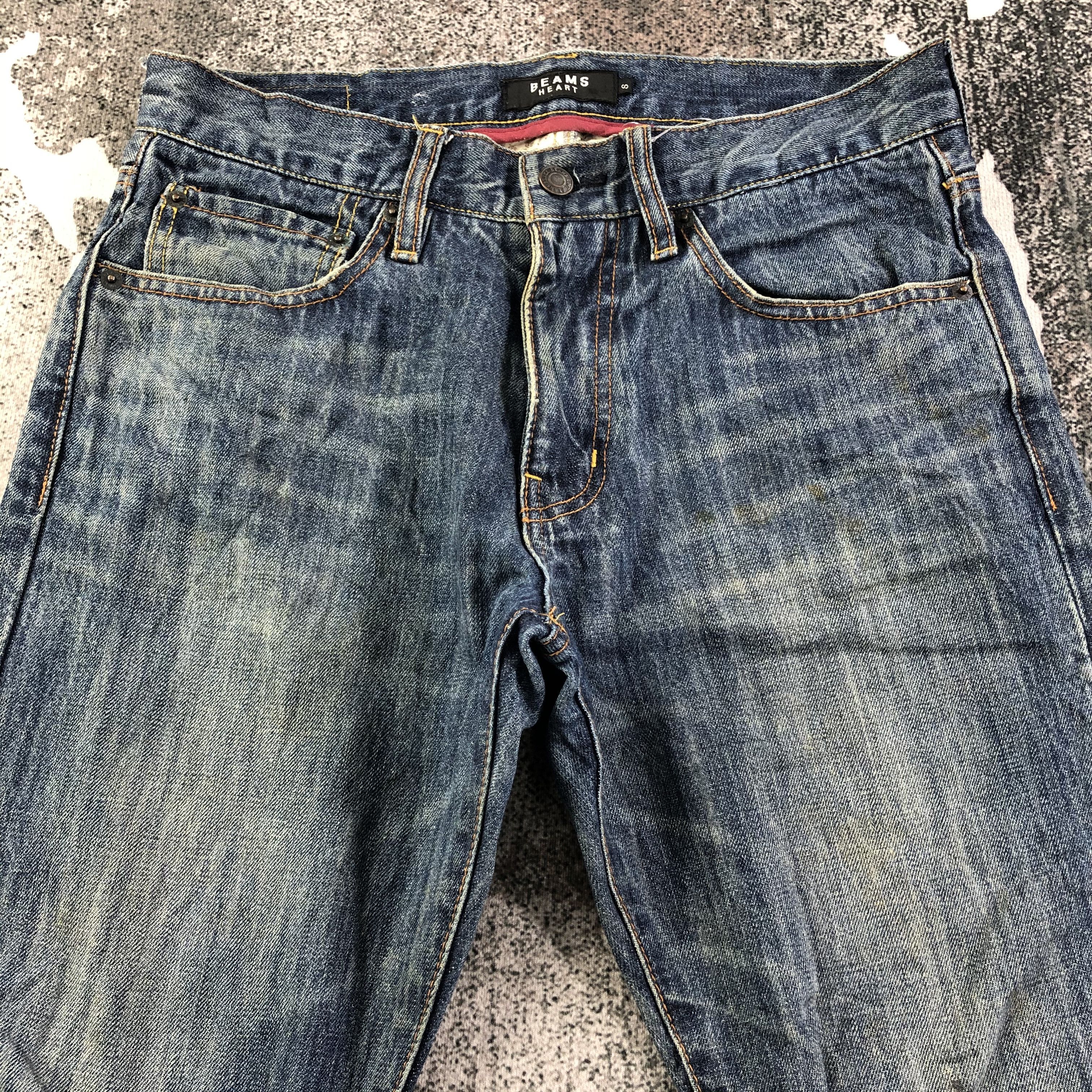 Beams Plus Beams Heart Jeans Blue Wash Denim KJ1818 Size US 32 / EU 48 - 3 Thumbnail