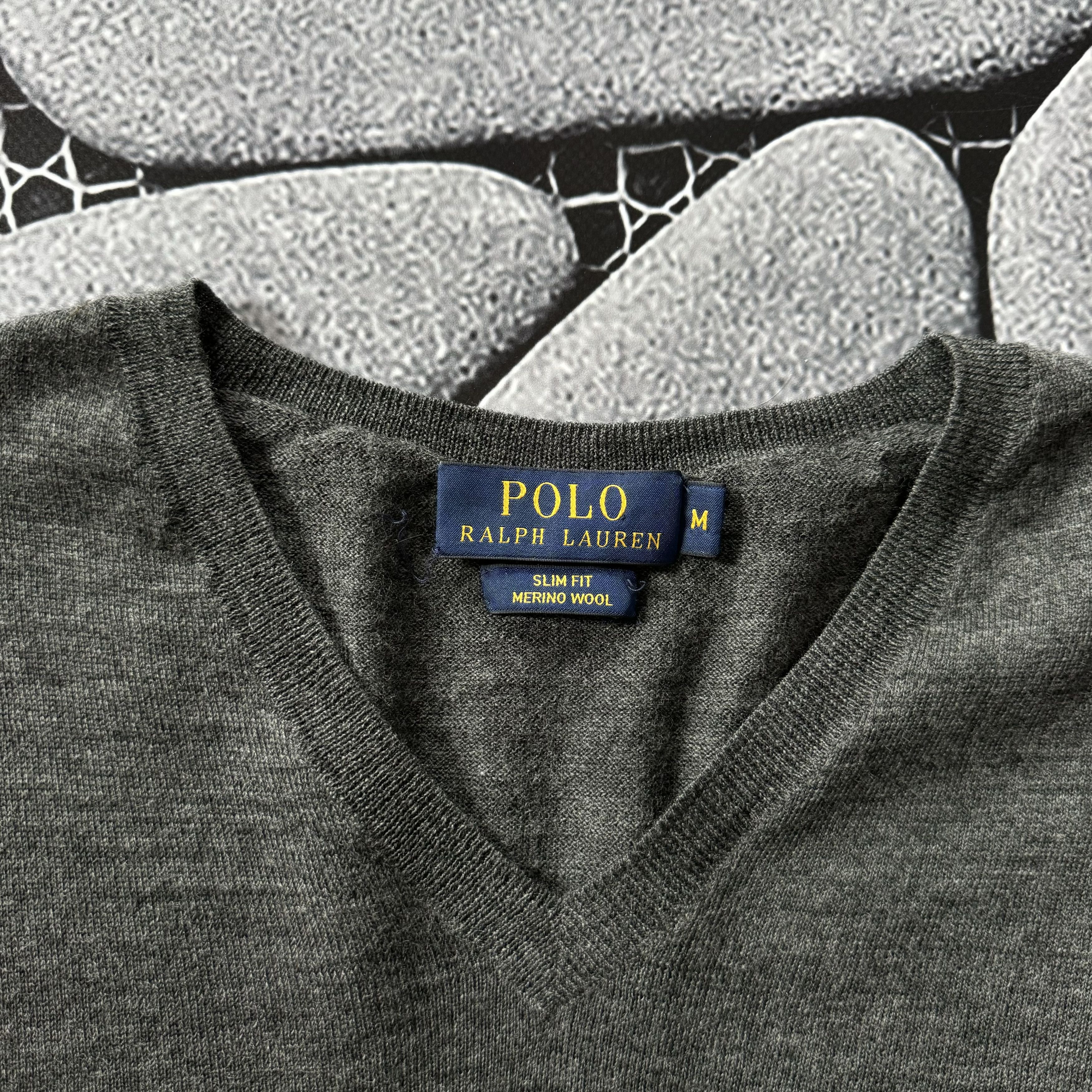 Polo Ralph Lauren POLO RALPH LAUREN V NECK WOOL SWEATER SLIM FIT Size US M / EU 48-50 / 2 - 4 Thumbnail