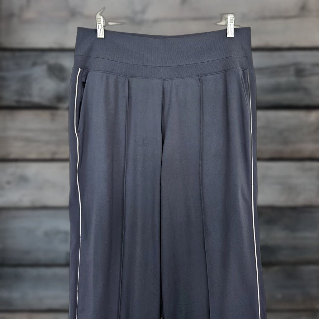 Athleta Athleta Womens Venice High Rise Track Stripe Wide Leg Pant XL Blue Size 40" / US 18 - 1 Thumbnail