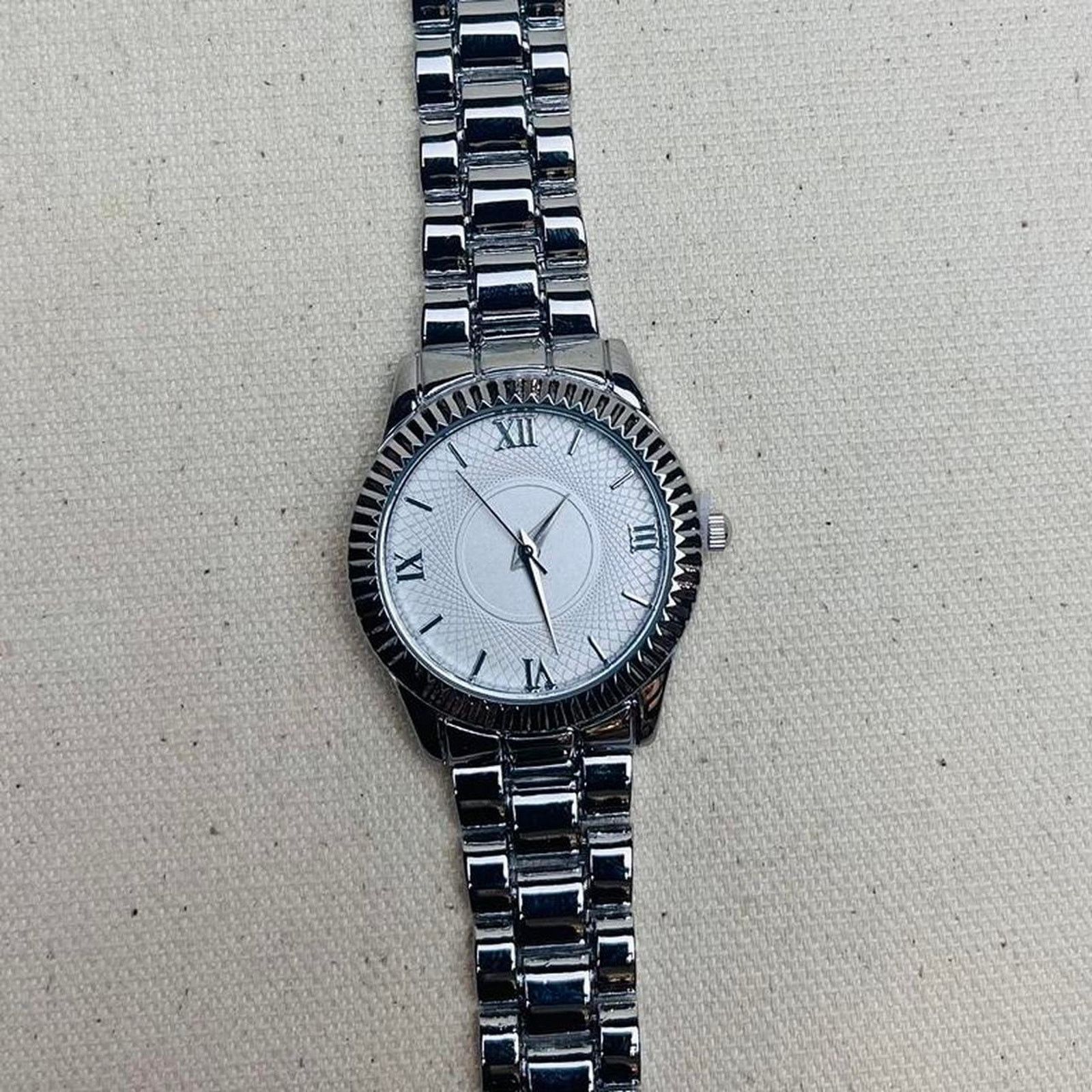 Other silver classy sporty round stainless steel quartz Size ONE SIZE - 2 Thumbnail
