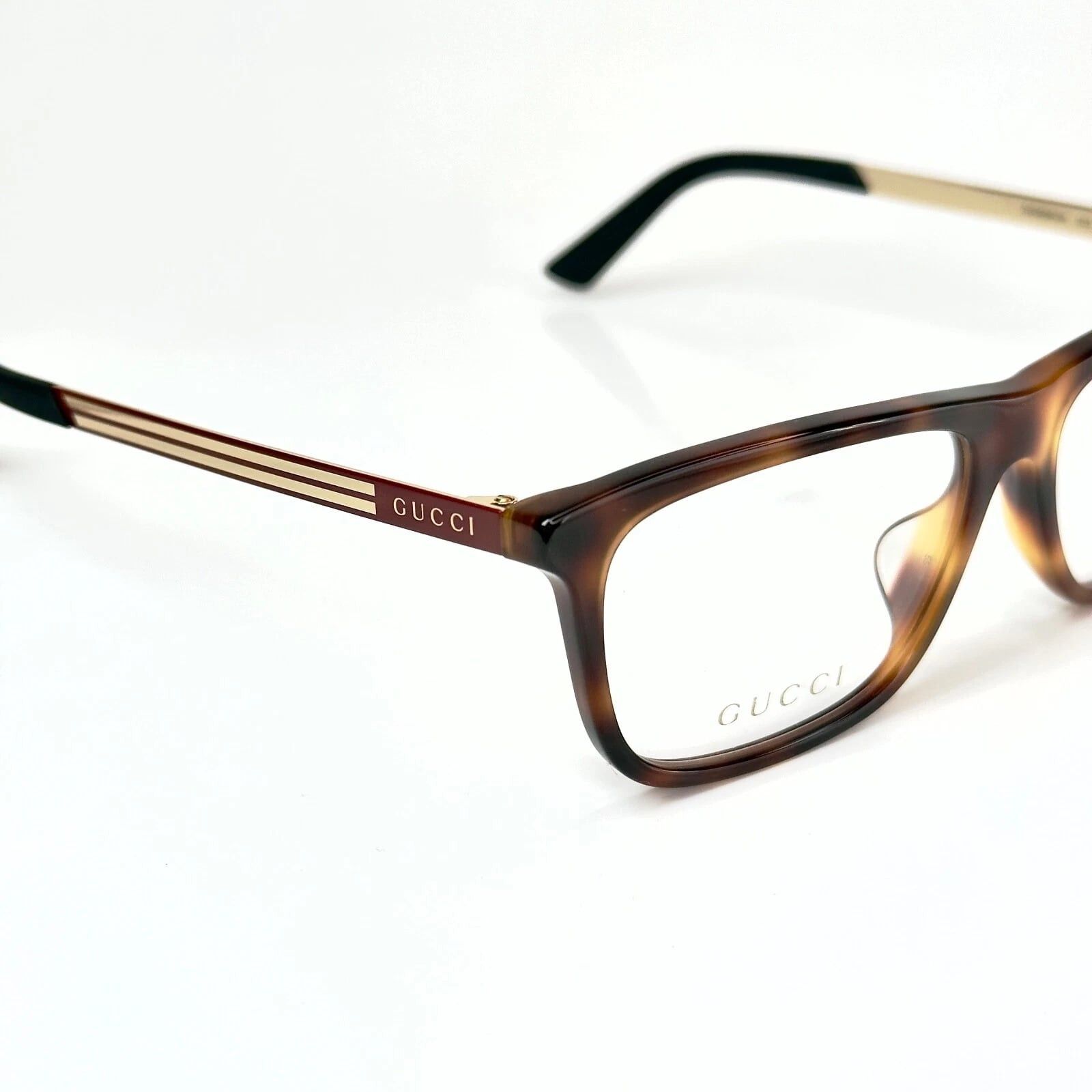 Gucci GUCCI GG0696O 0696 Brown Gold Red Metal Eyeglasses 003 Size ONE SIZE - 8 Thumbnail