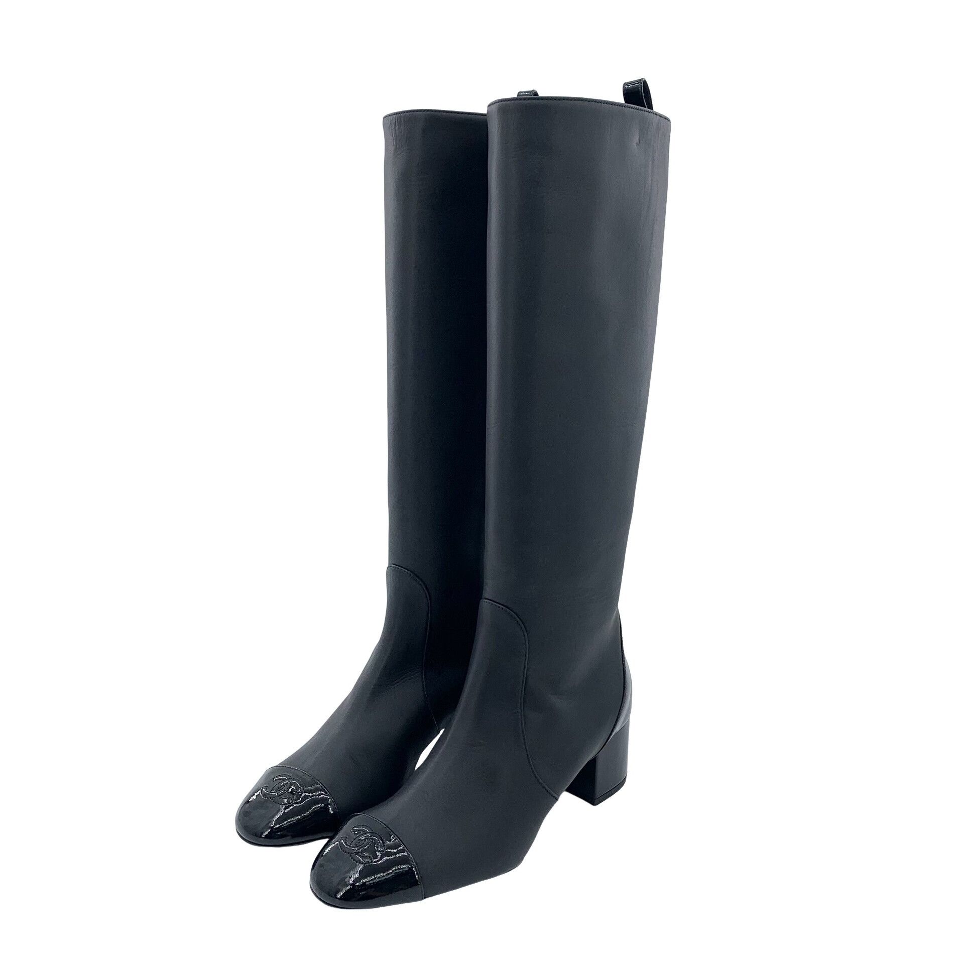 Chanel Chanel Patent Toe Calfskin Boots 37 Size US 7 / IT 37 - 1 Thumbnail