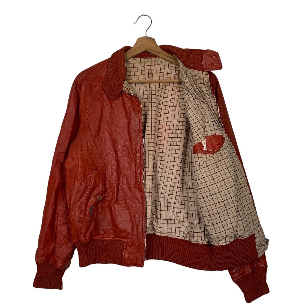 Japanese Brand Vintage Japanese Brand Red Leather Jacket Size US S / EU 44-46 / 1 - 9 Thumbnail