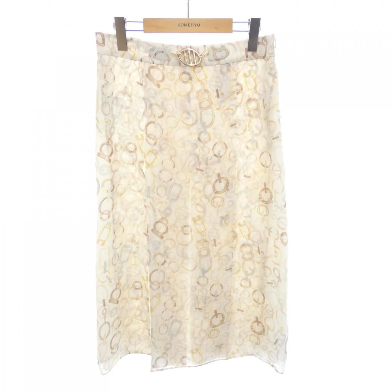 Hermes Hermes Hermes 3H0321DN Twillene Silk Skirt 40 Others Skirts DUTY FREE for USA Size ONE SIZE - 1 Thumbnail