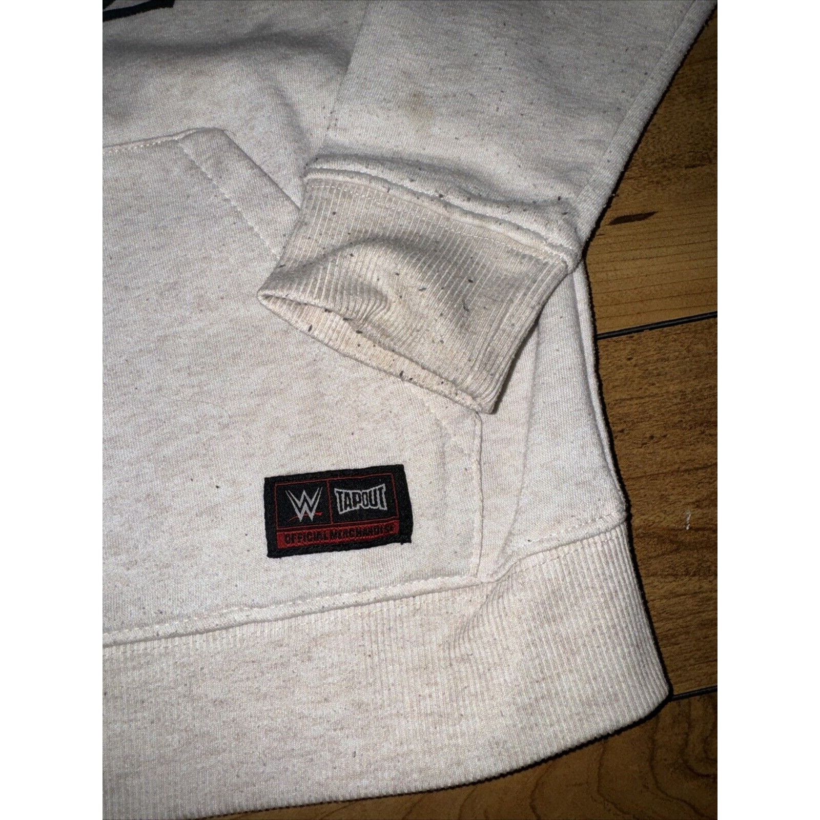 Tapout × Vintage × WWE WWE Tapout Full Zip Hoodie Cream Sweater 16x21 XXS Adult Size US XXS / EU 40 - 3 Thumbnail