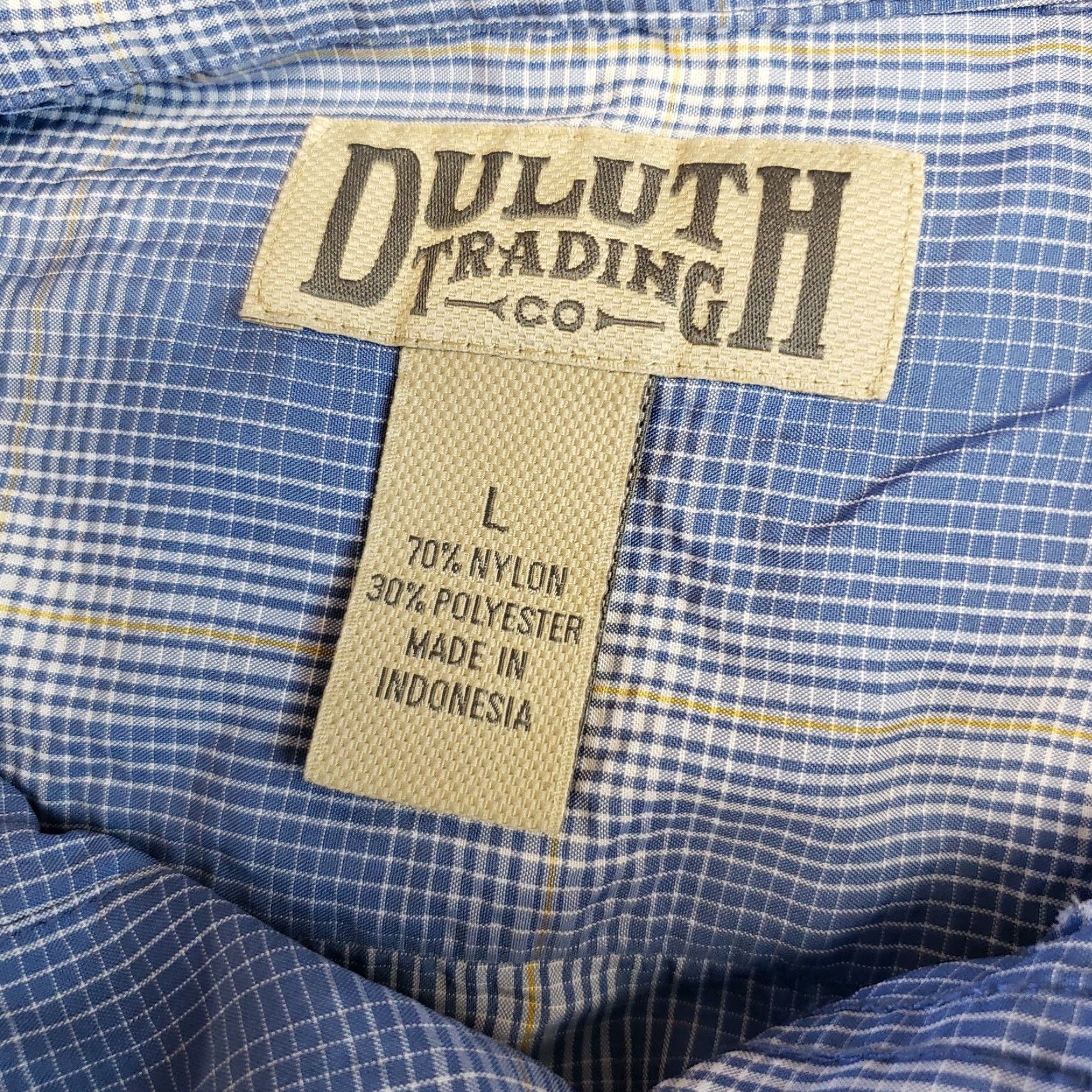 Vintage Duluth Mens Shirt L Blue Plaid Long Sleeve Button Front Nylon Blend Casual Regular Size Large Size US L / EU 52-54 / 3 - 5 Thumbnail