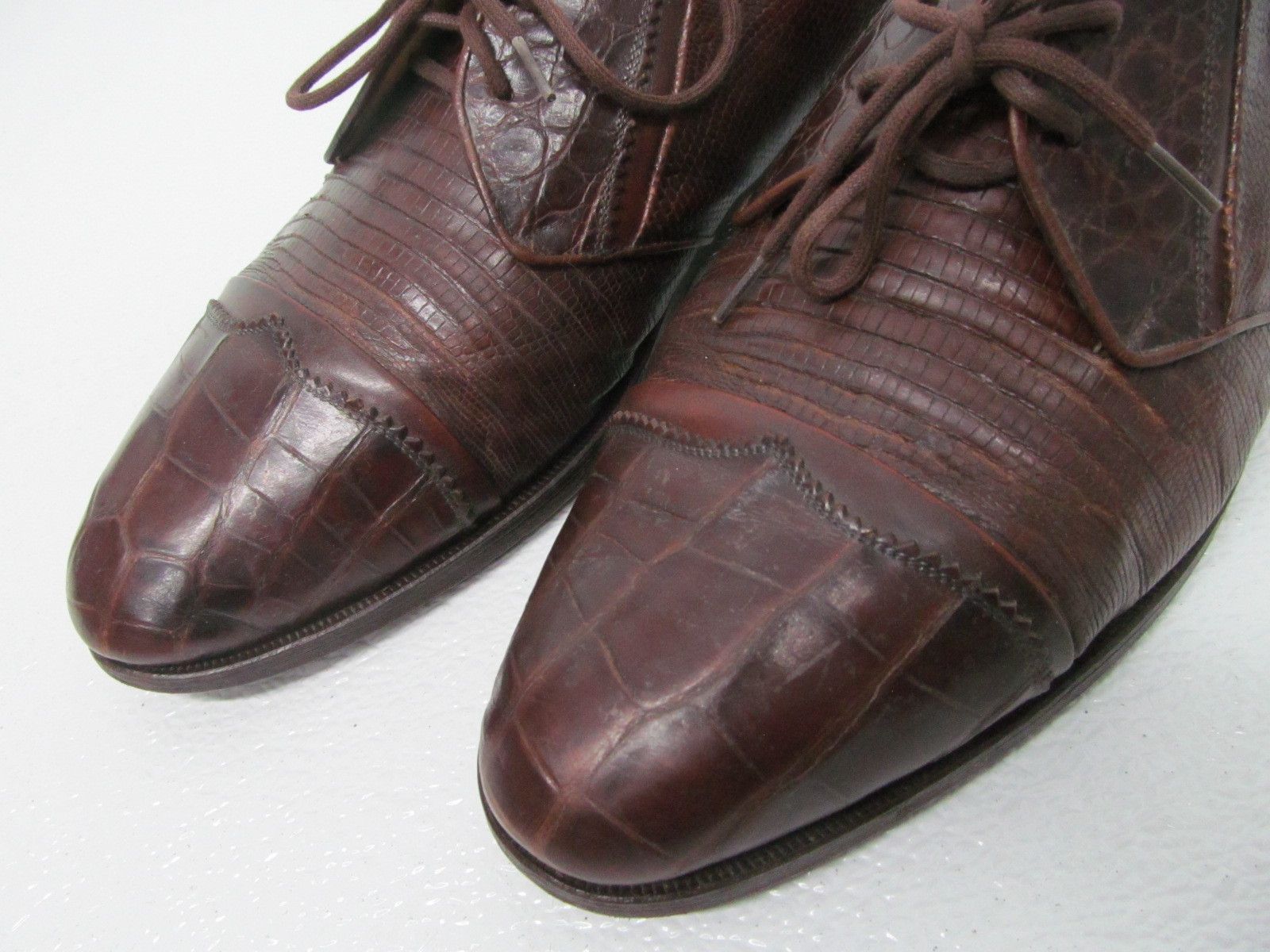 Other Davanzati Alligator Oxfords Exclusive Rubenstein Bros Size US 13 / EU 46 - 3 Thumbnail