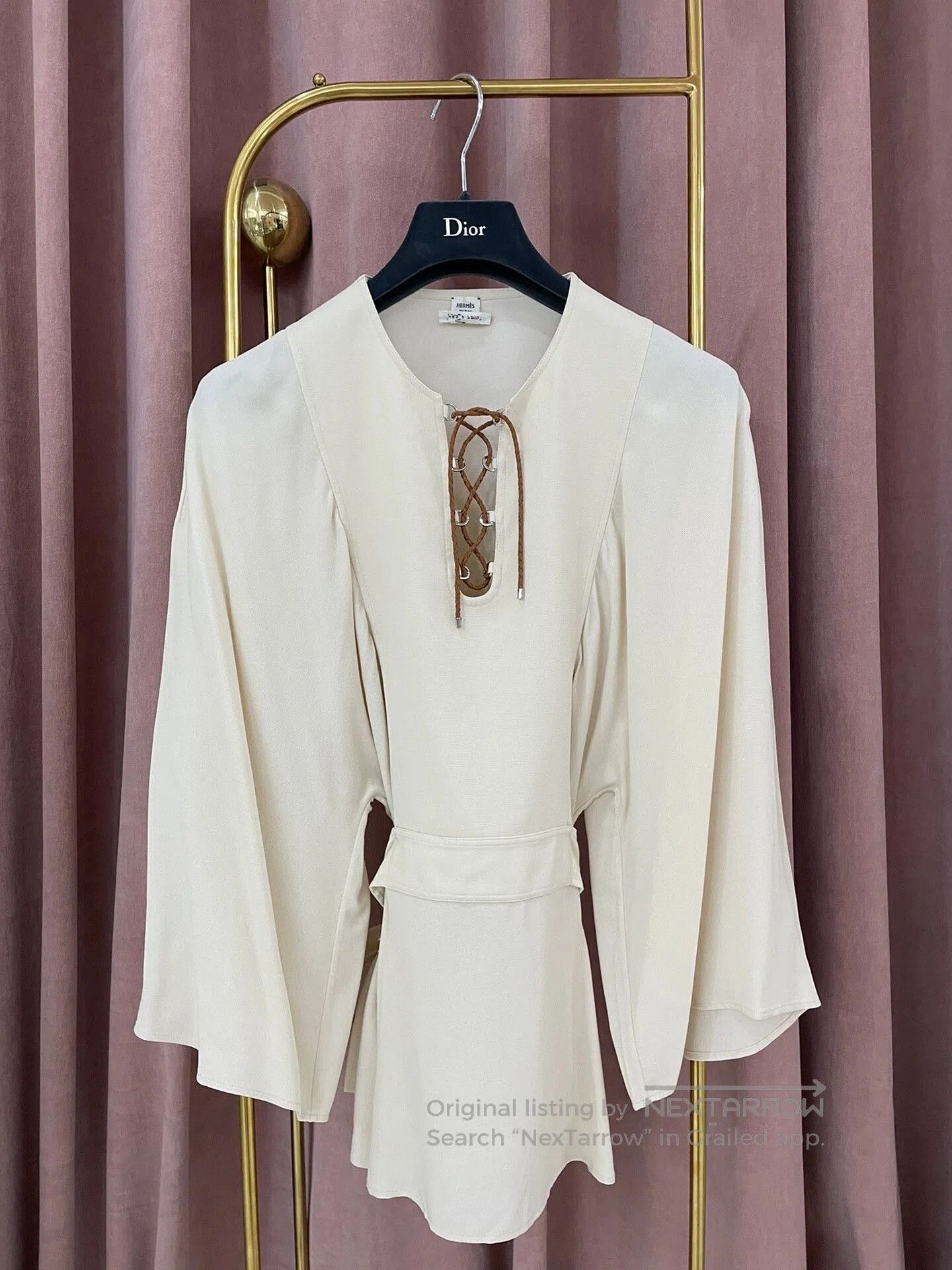 Hermes Hermes Beige Dress Top Size 34. Size XS / US 0-2 / IT 36-38 - 5 Thumbnail