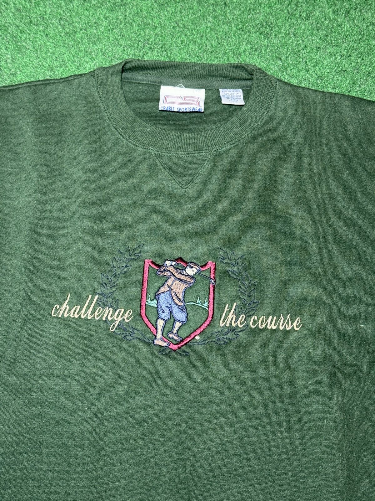 Vintage Golf Sweatshirt Challenge The Course Golfer M Vintage 90s Size US M / EU 48-50 / 2 - 2 Thumbnail