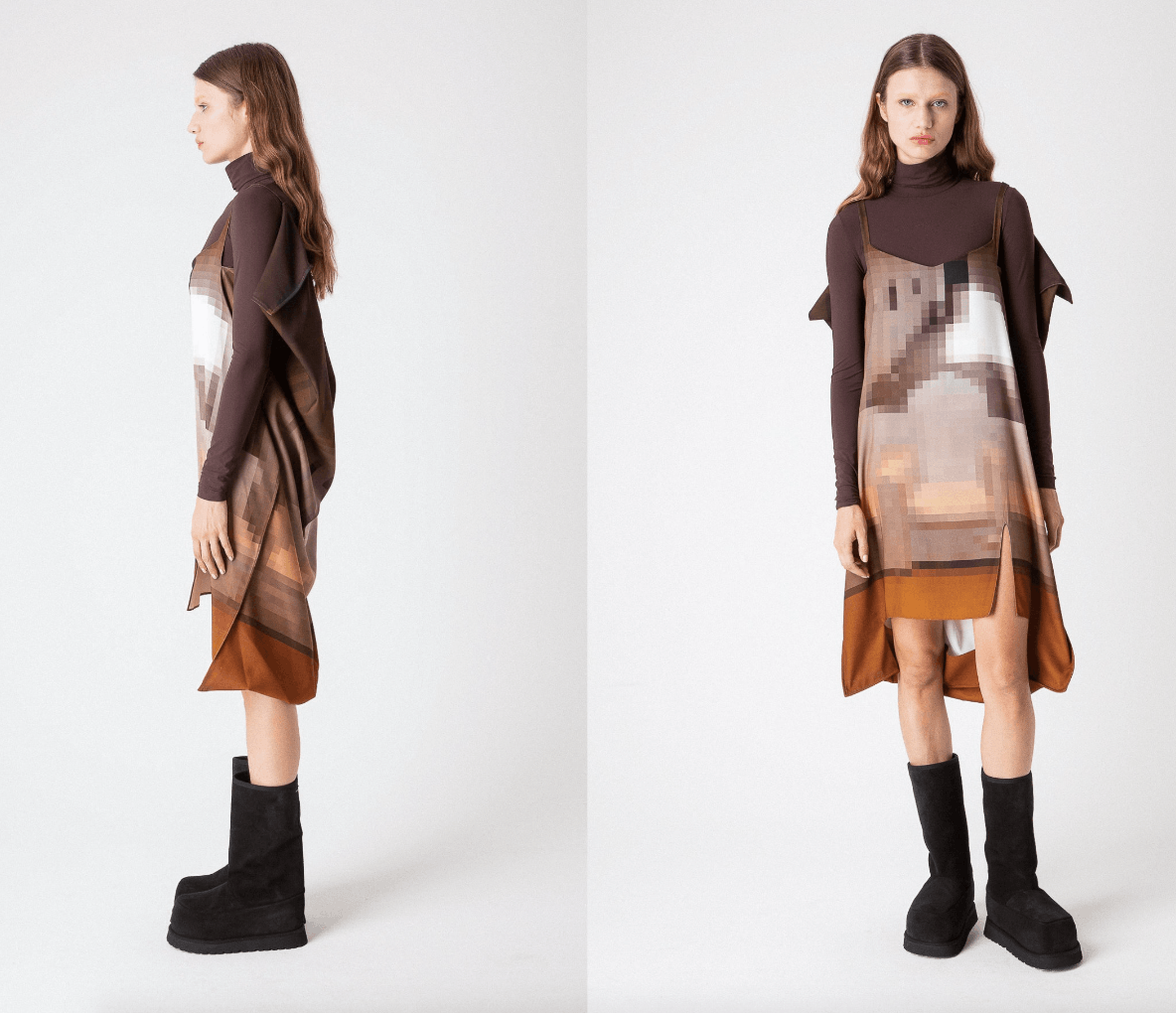 Maison Margiela $1025 Maison Margiela Pixelated Dress Size XS / US 0-2 / IT 36-38 - 4 Thumbnail