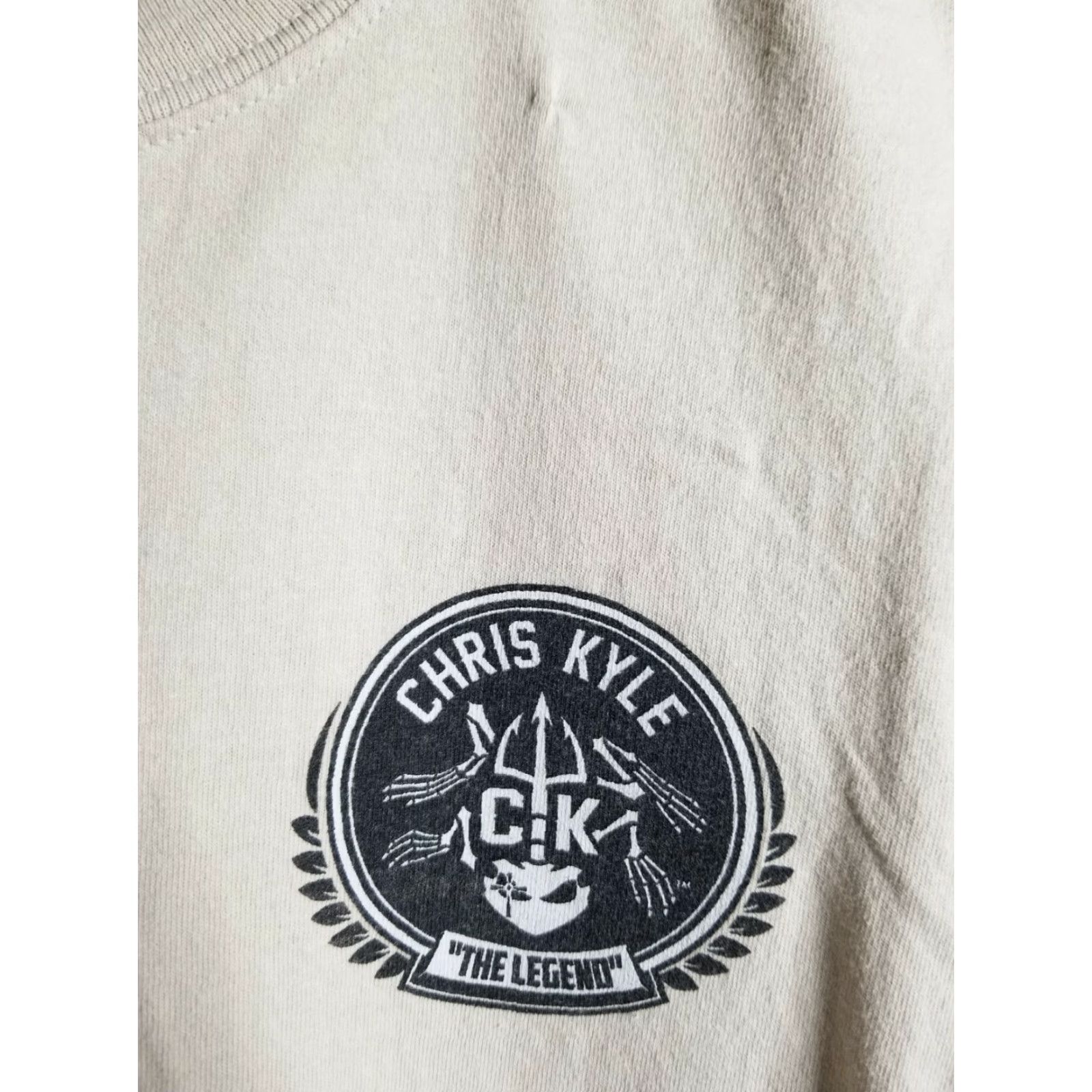 Gildan Vintage Chris Kyle Frog T Shirt Men’s M American Sniper USA Double-Sided Brown Cotton Graphic Tee Size US M / EU 48-50 / 2 - 4 Thumbnail