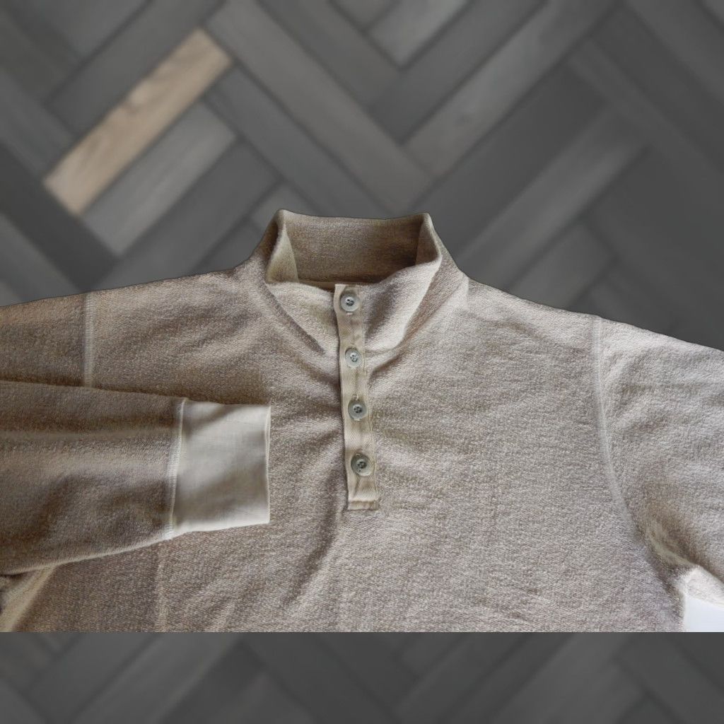 The Territory Ahead VINTAGE Territory Ahead Sweater Shirt Men S Beige USA Made Flax Blend Pullover 28" Length Size US S / EU 44-46 / 1 - 1 Thumbnail