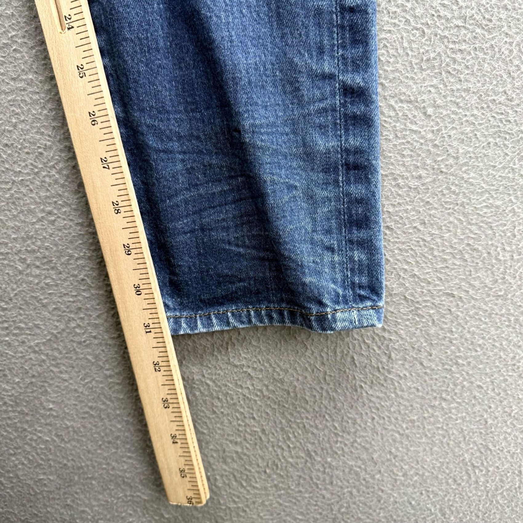 Denime AG Adriano Goldschmied The Tellis Jeans Slim Taper Blue 29R 29x31 Denim Stretch Mens Pants Size US 29 - 7 Thumbnail