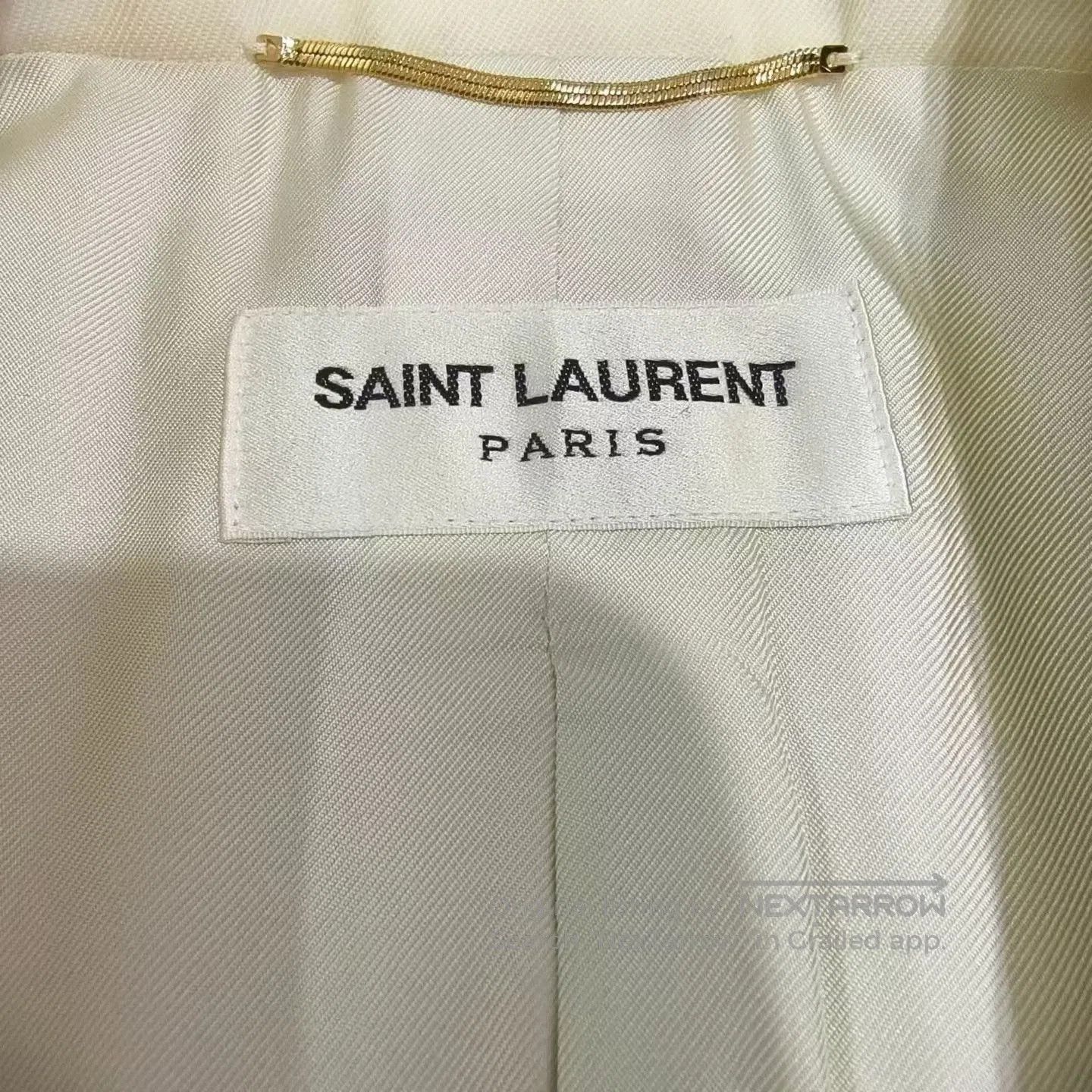 Saint Laurent Paris Yves Saint Laurent White Double-Breasted Blazer. Size S / US 4 / IT 40 - 3 Thumbnail