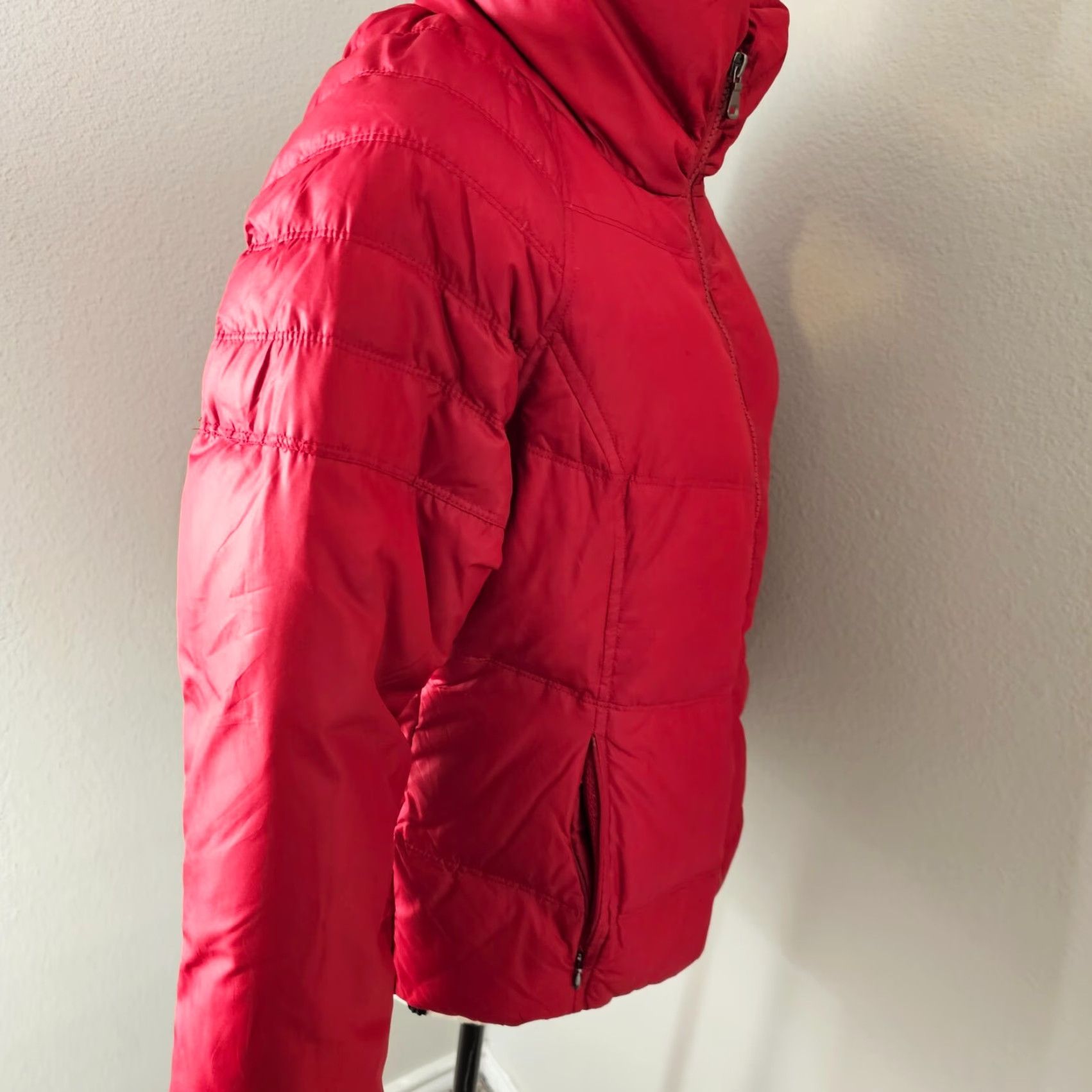 Vintage Moda International Red Down Puffer Jacket Size M Warm Soft Casual Winter Size M / US 6-8 / IT 42-44 - 5 Thumbnail