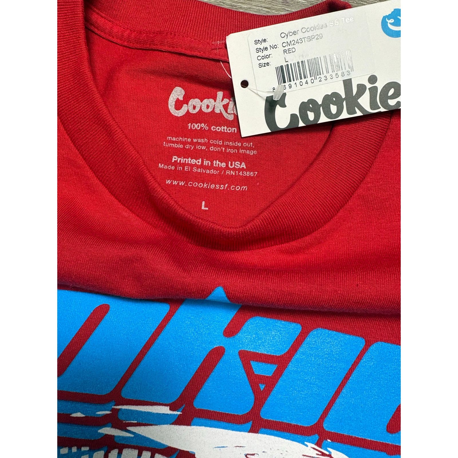 Cookies NWT Men's Cookies Red T-Shirt - Size Large, 100% Cotton Size US L / EU 52-54 / 3 - 3 Thumbnail