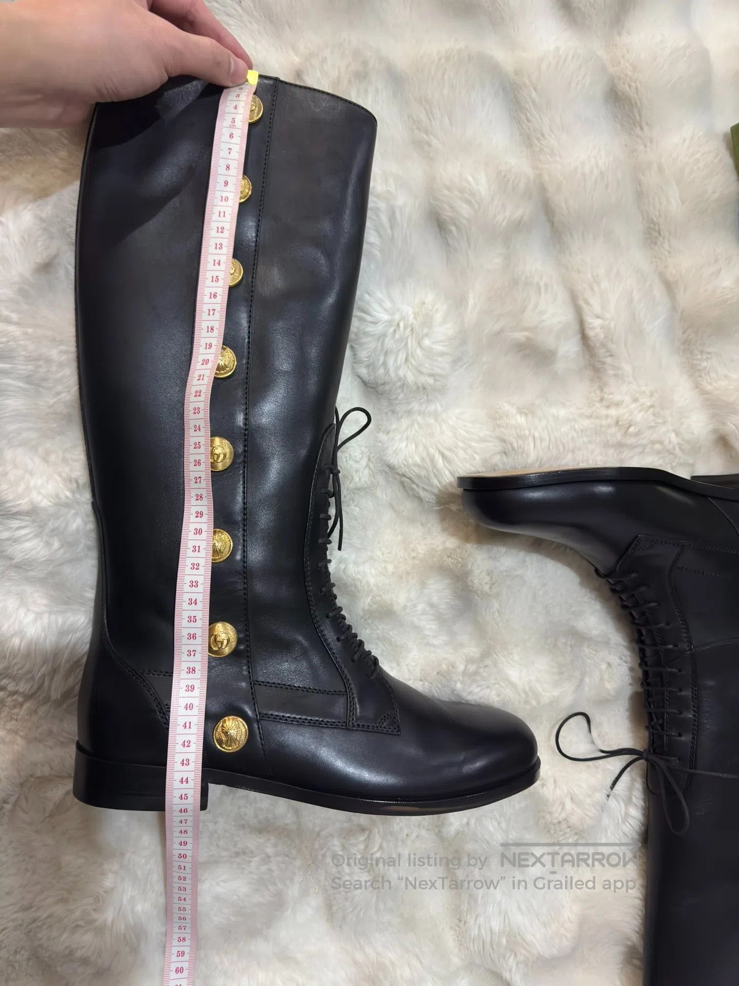Gucci Guicci Black and Gold Men's Tall Boots| Size US 10 / EU 43 - 7 Thumbnail