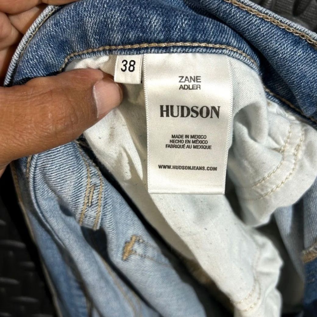 Vintage HUDSON'S BAY COMPANY Hudson Zane Adler Light Washed Skinny Denim Blue Jeans Men Size 38x31 Mens Blue Skinny Jeans Size US 38 / EU 54 - 4 Thumbnail