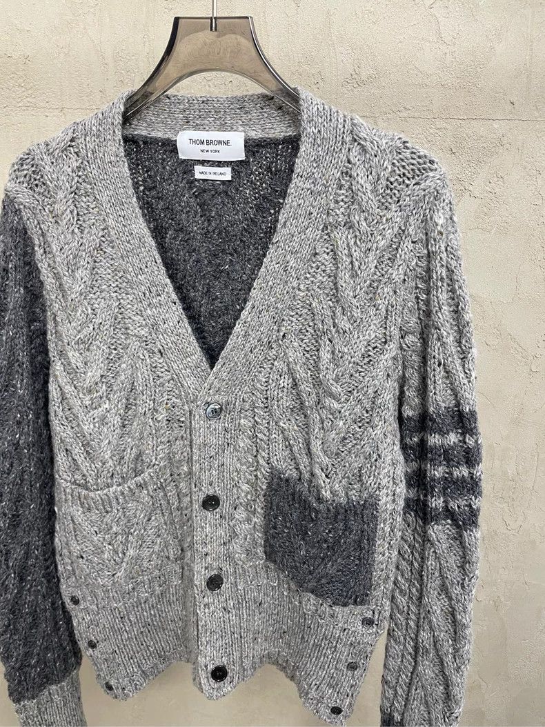 Thom Browne Thom browne Gray color-blocked four-striped wool horsehair Size US S / EU 44-46 / 1 - 3 Thumbnail