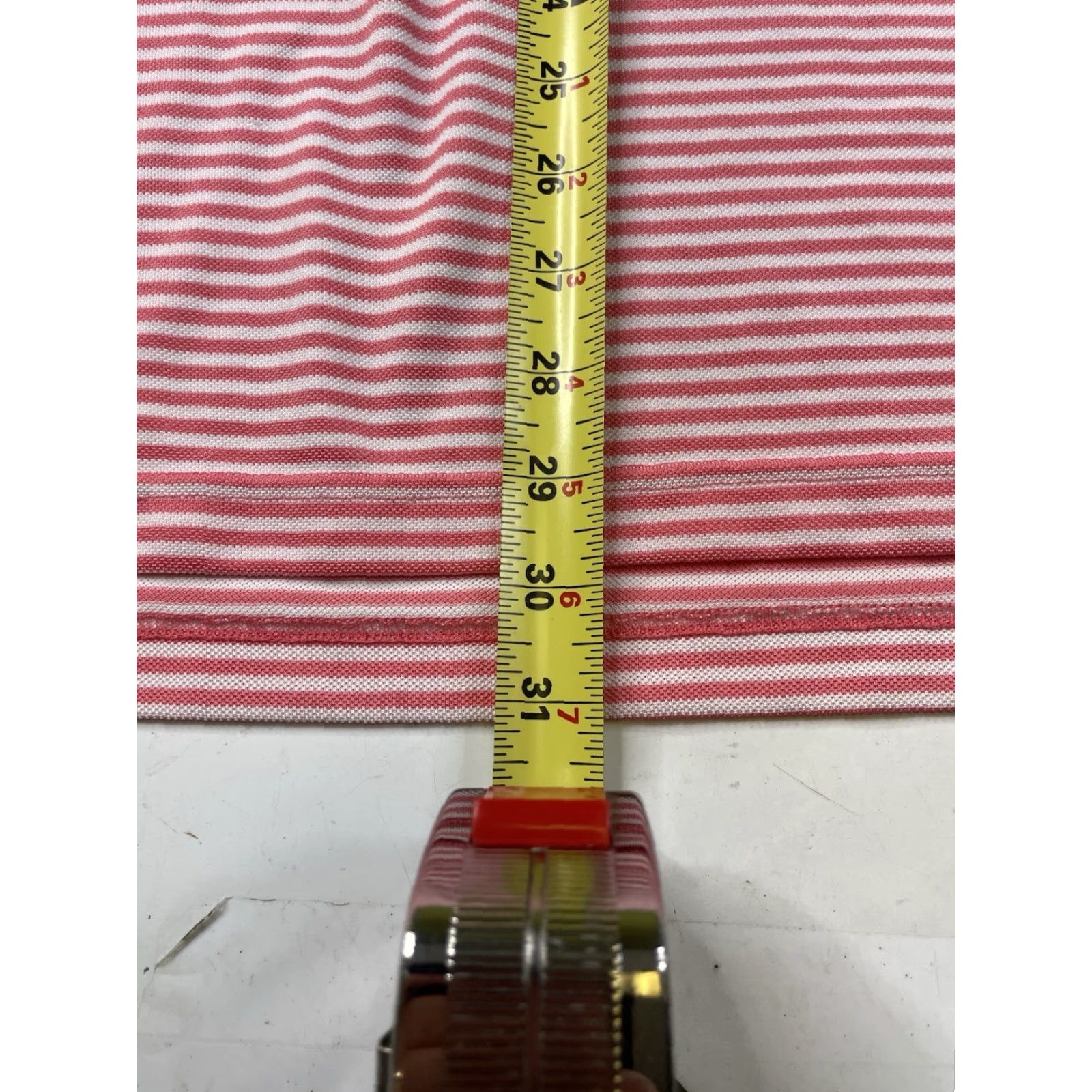 Peter Millar Peter Millar Summer Comfort Polo Pink Striped Regular Short Sleeve Med M Men Golf Casual Workwear Performance Shirt Size US M / EU 48-50 / 2 - 5 Thumbnail