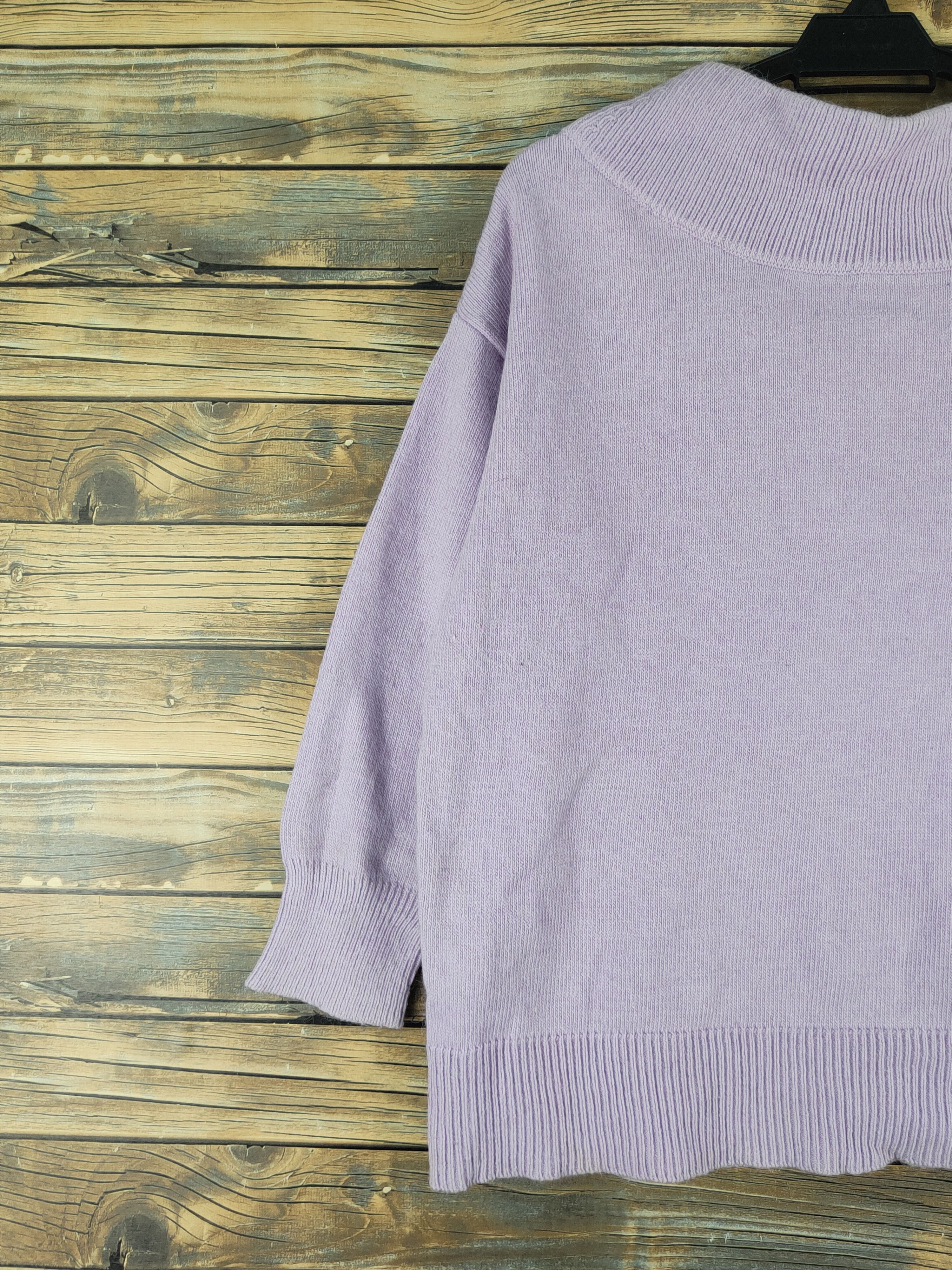 Homespun Knitwear The Virgnia Purple Knitwear Sweatshirts #W1181 Size M / US 6-8 / IT 42-44 - 8 Thumbnail