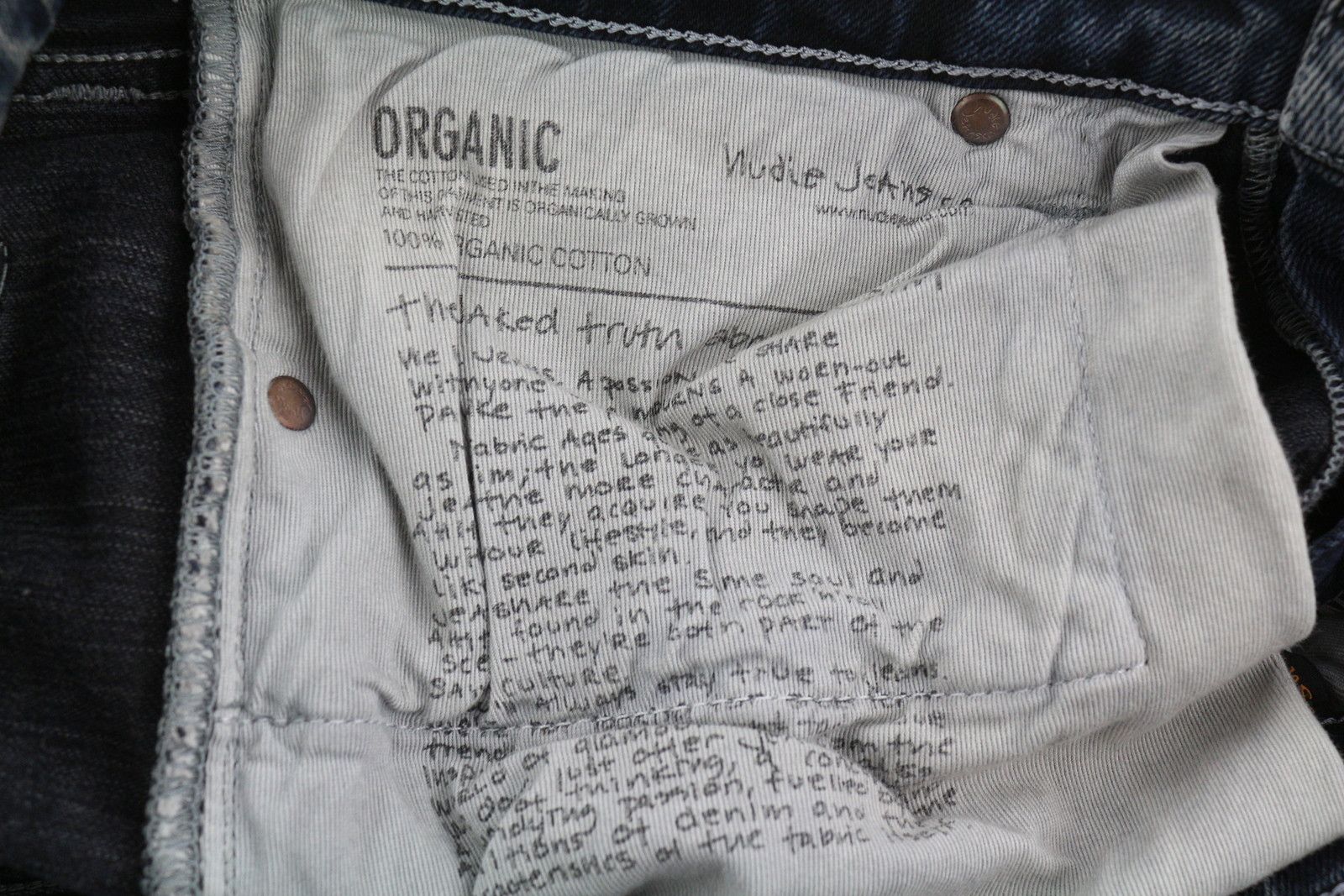 Nudie Jeans SKINNY LIN PATCHES W30/L32 Grey Washed Denim Jeans 86090 Size US 30 / EU 46 - 6 Thumbnail