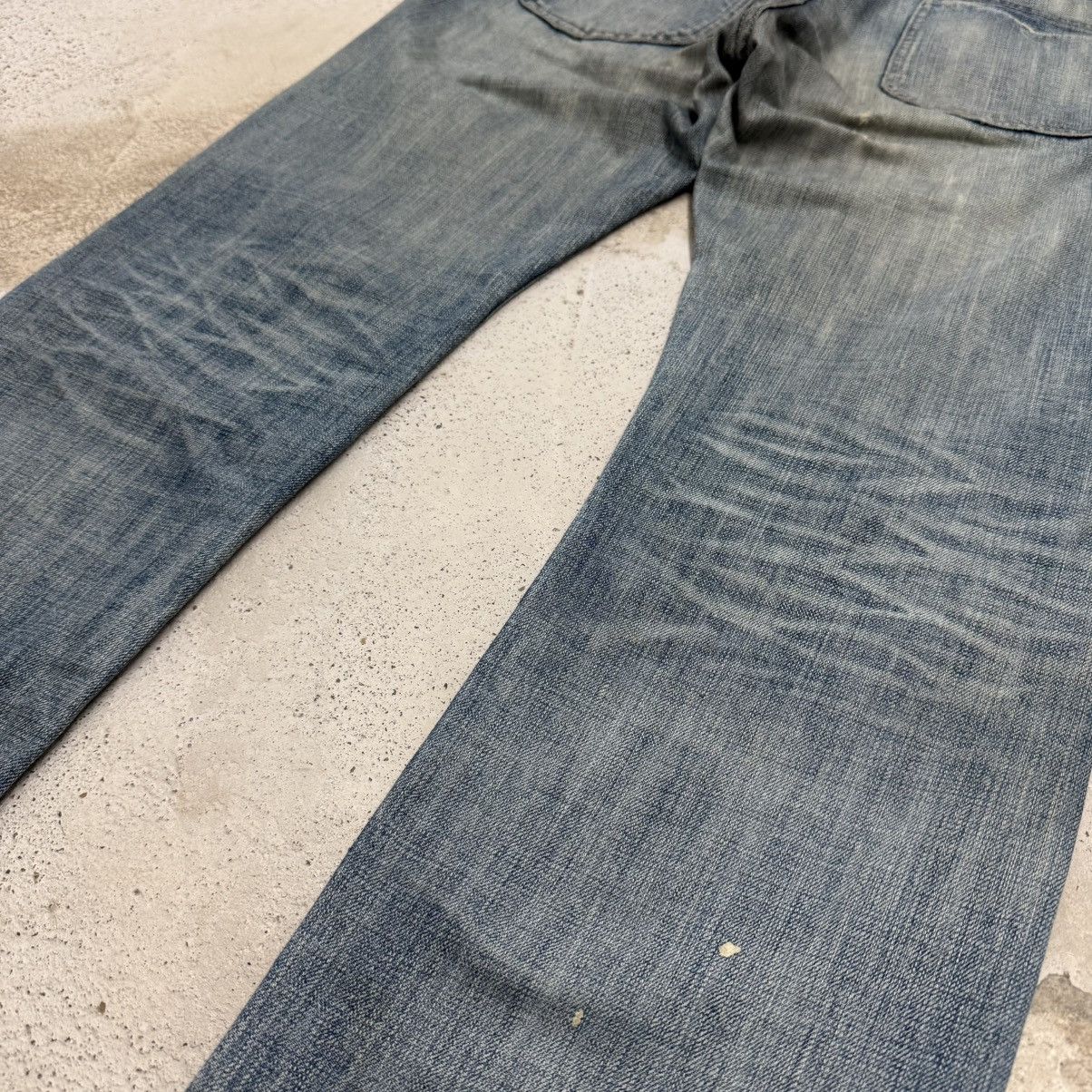 Japanese Brand R. Newbold Distressed Stitching Paint Splitter Denim Pants Size US 33 - 13 Thumbnail