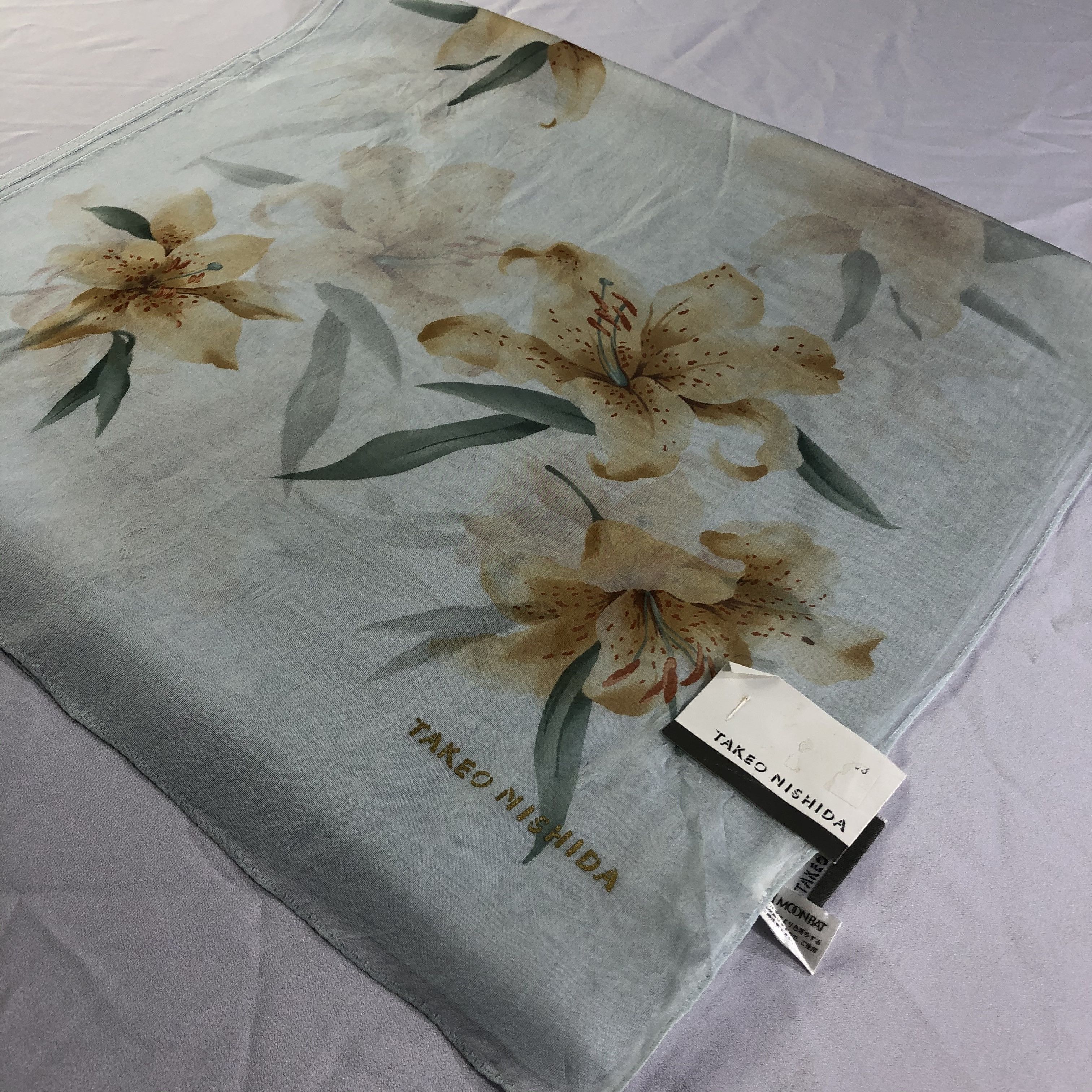 Vintage Vintage Takeo Nishida Silk Scarf Size ONE SIZE - 3 Thumbnail