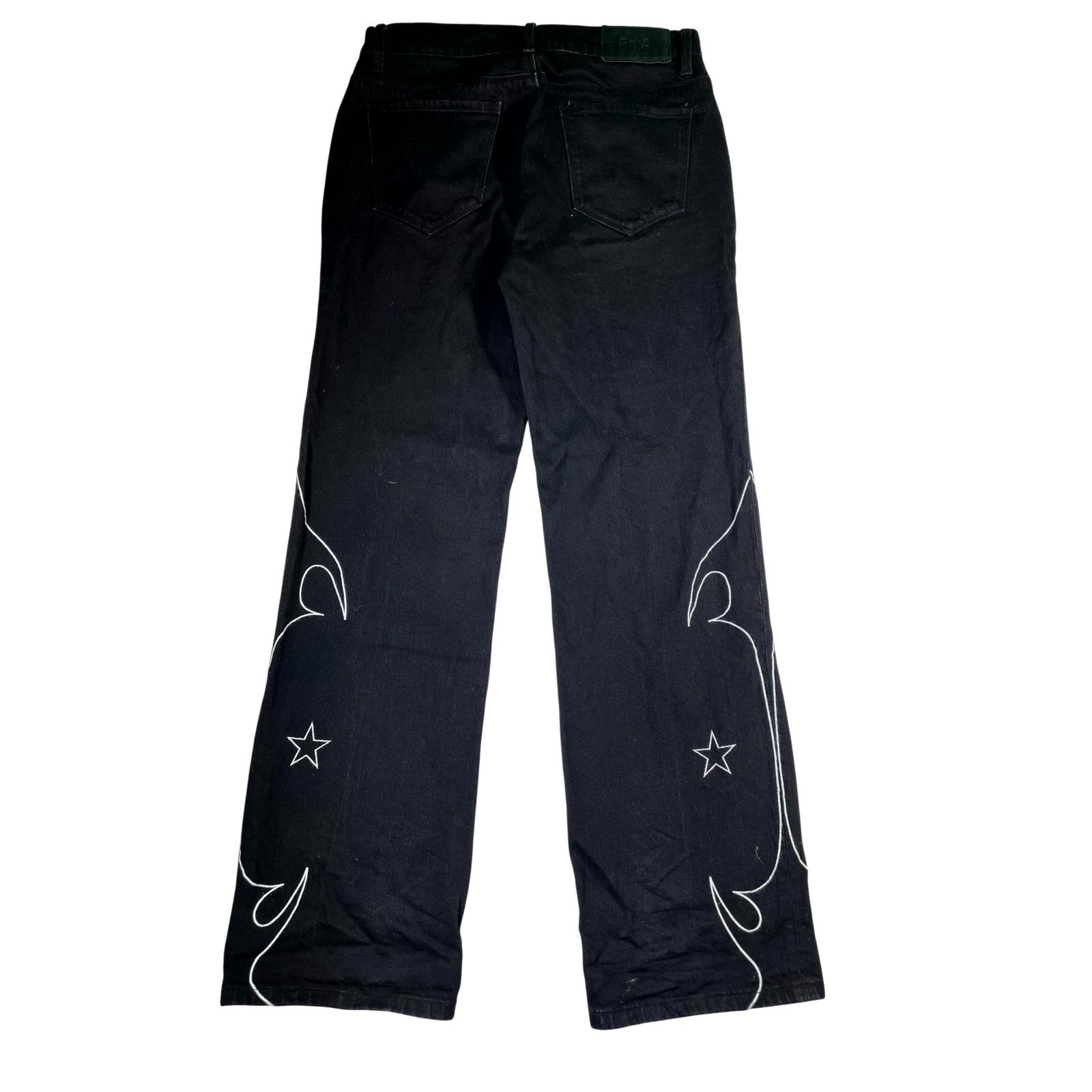 Rta RTA Flames Black Jeans Size US 32 / EU 48 - 2 Thumbnail