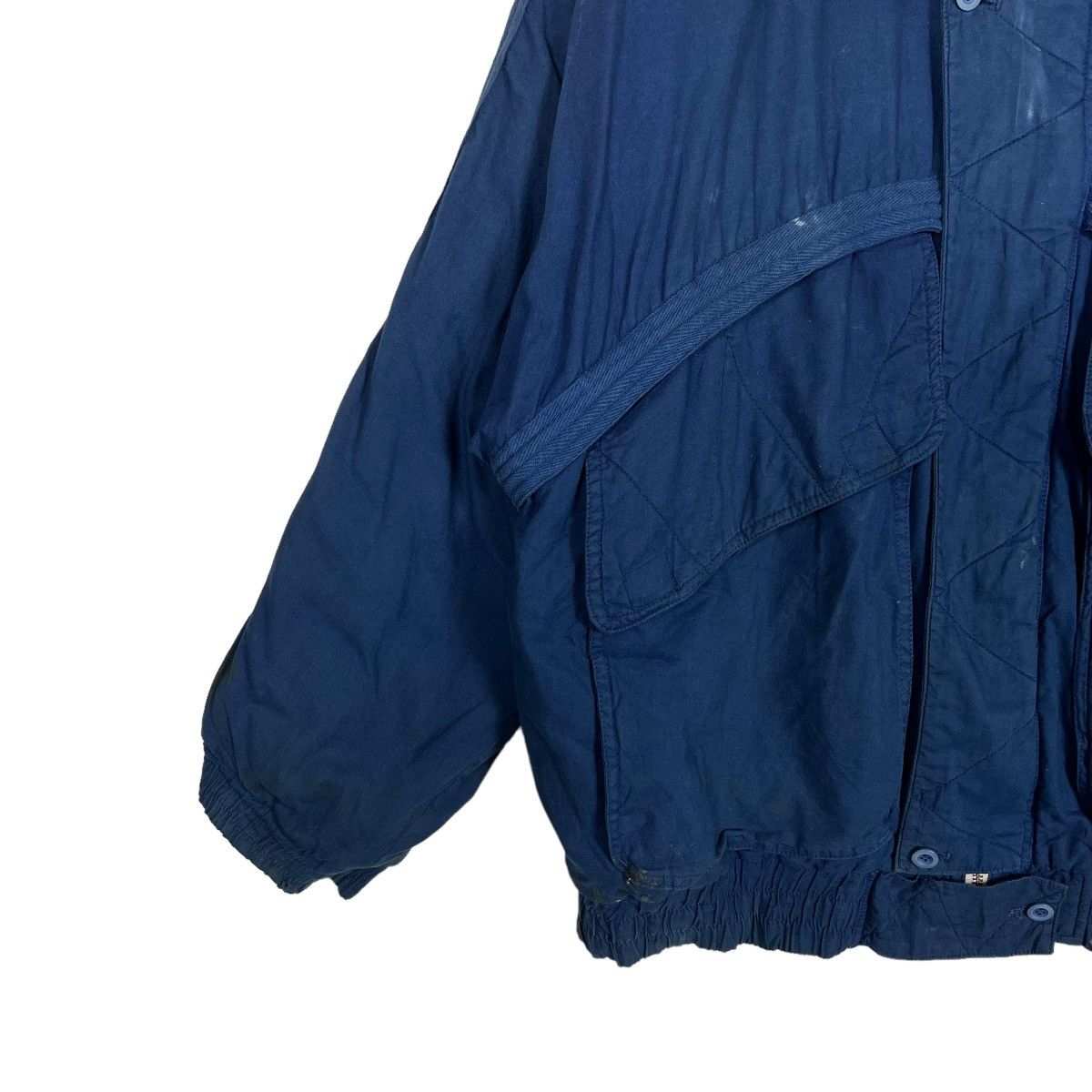 Issey Miyake 🔥 1980s VINTAGE IS ISSEY MIYAKE INDIGO BOMBER JACKET Size US L / EU 52-54 / 3 - 8 Thumbnail