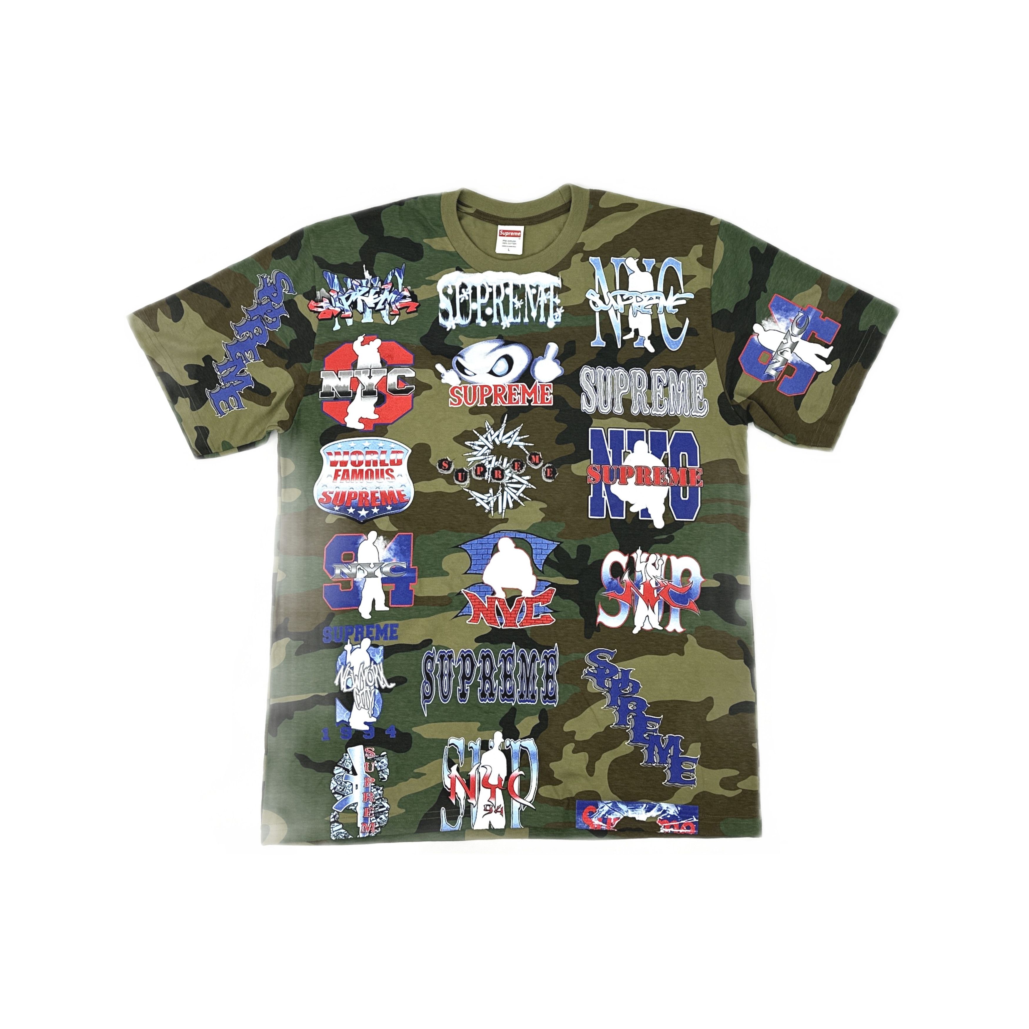 Supreme Supreme Flash Logo Camo Tee Size L Size US L / EU 52-54 / 3 - 1 Thumbnail